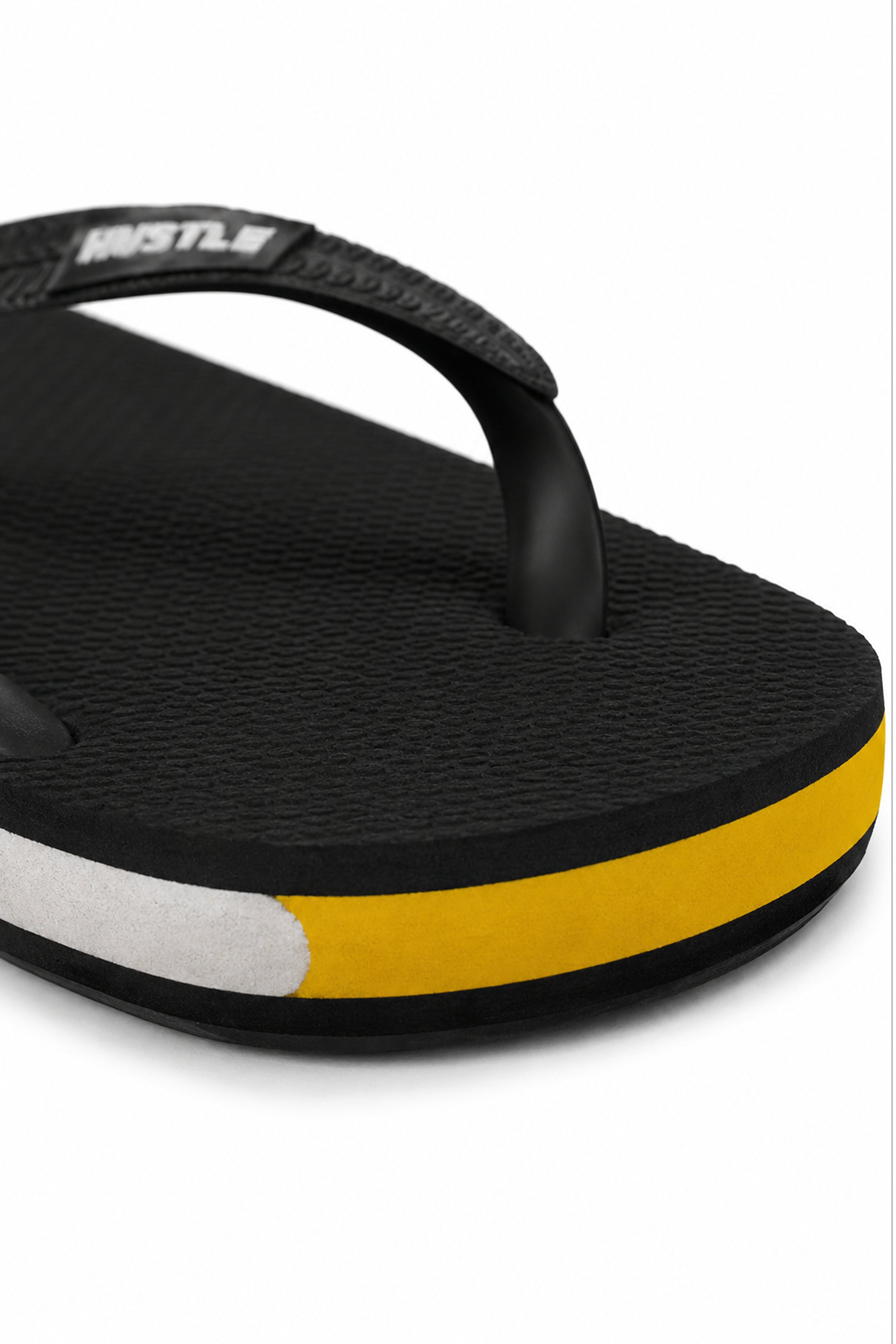 HUSTLE Men's Black Flip Flops