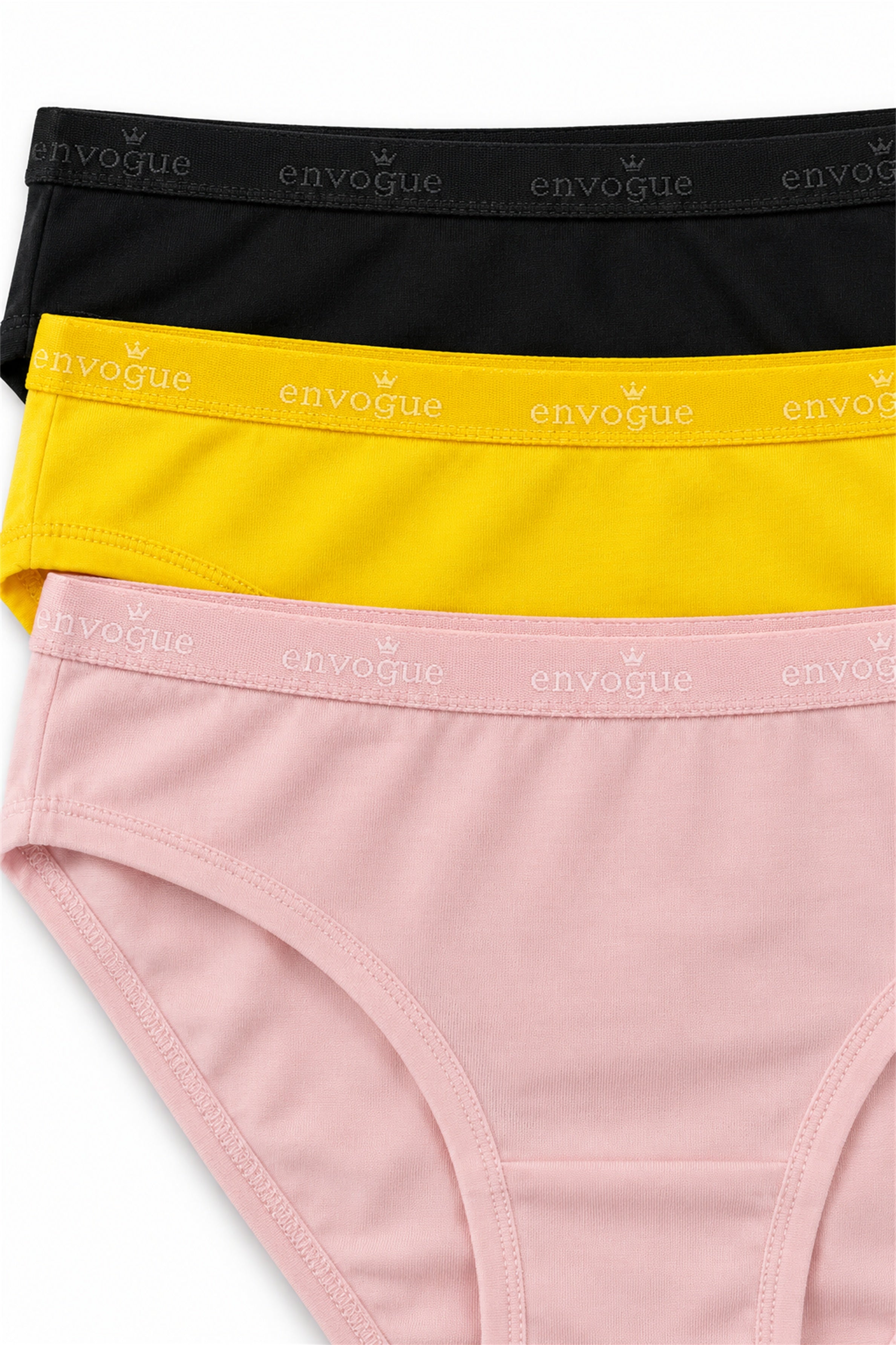 ENVOGUE Women's Hipster 3pcs Panty Pack - Assorted