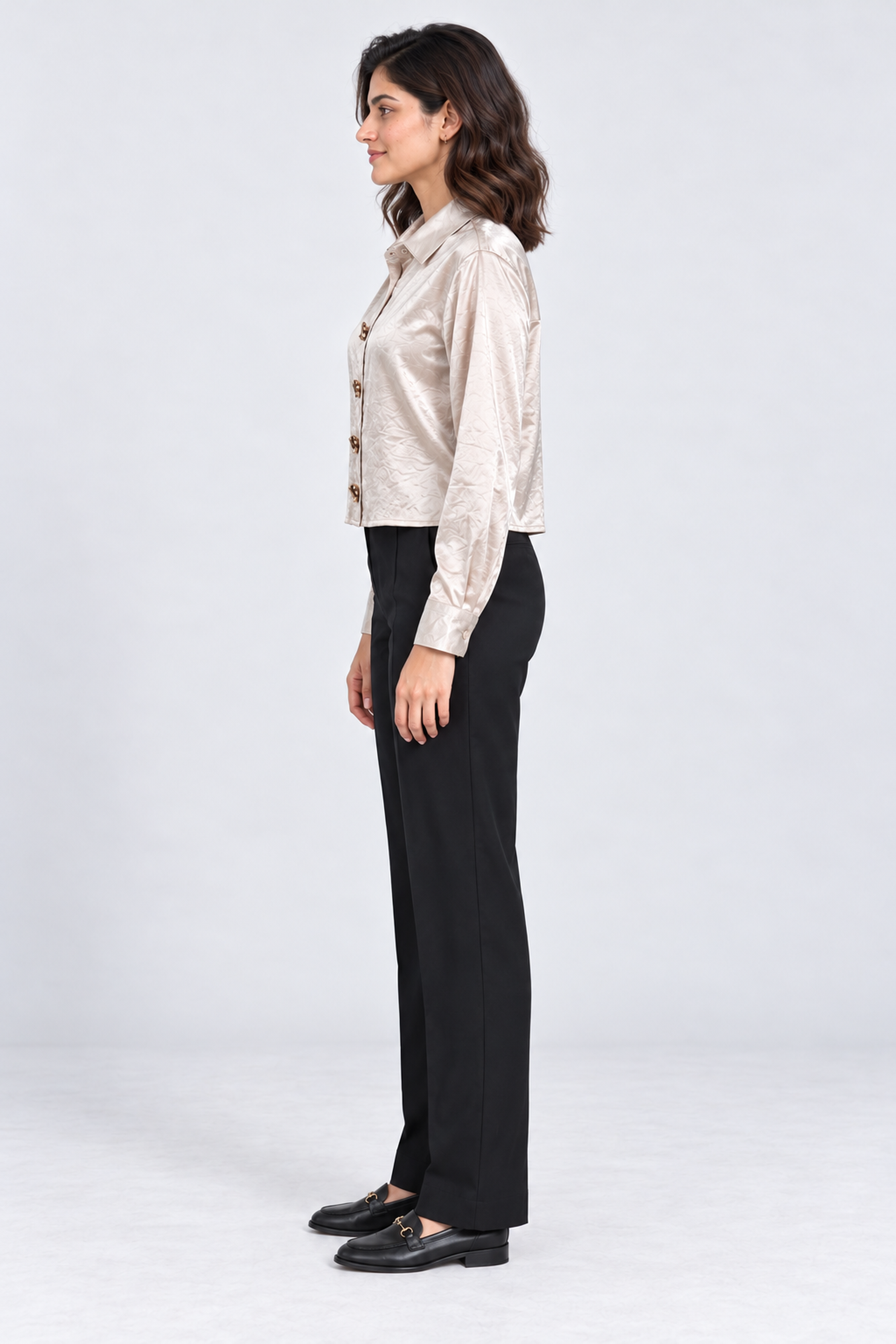 FOREVER 21 Women's Formal Regular Blouse - Beige
