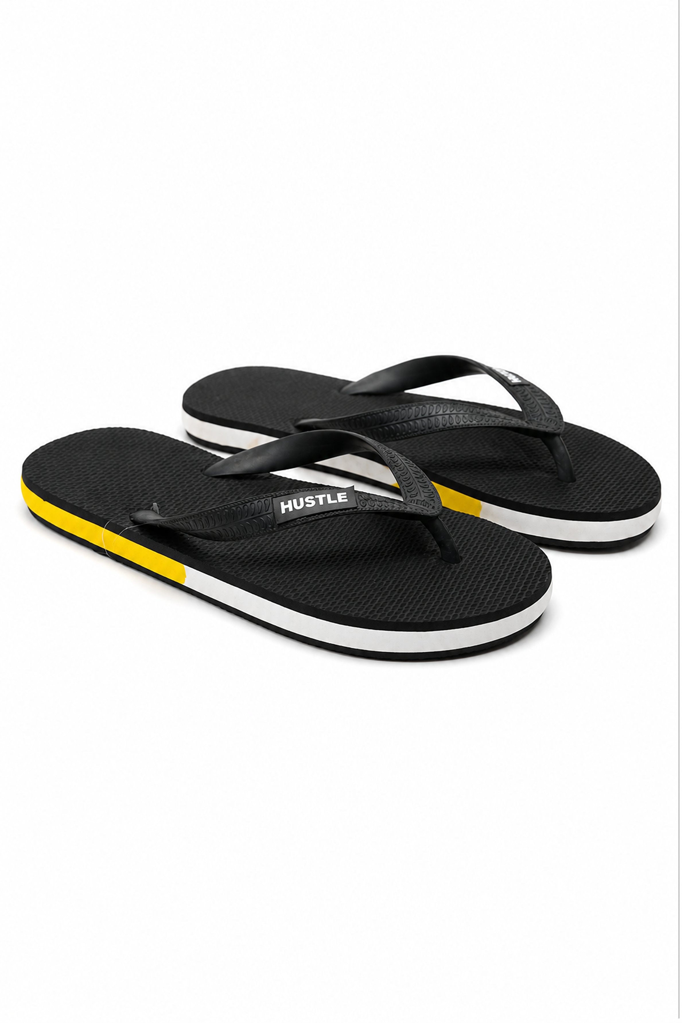 HUSTLE Men's Flip Flops - Black