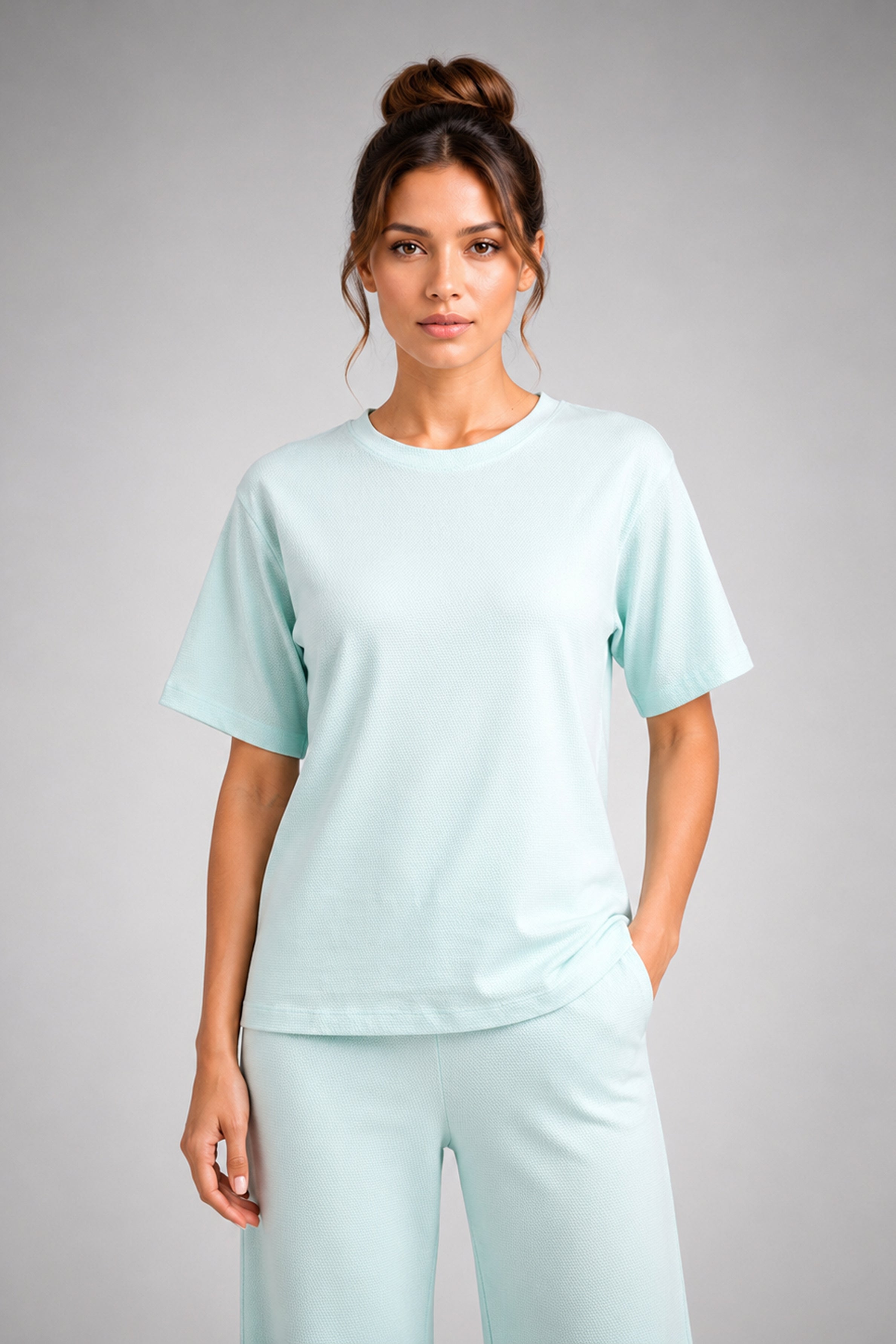 YAWN Women's Pijama 2Pcs Set - Light Green