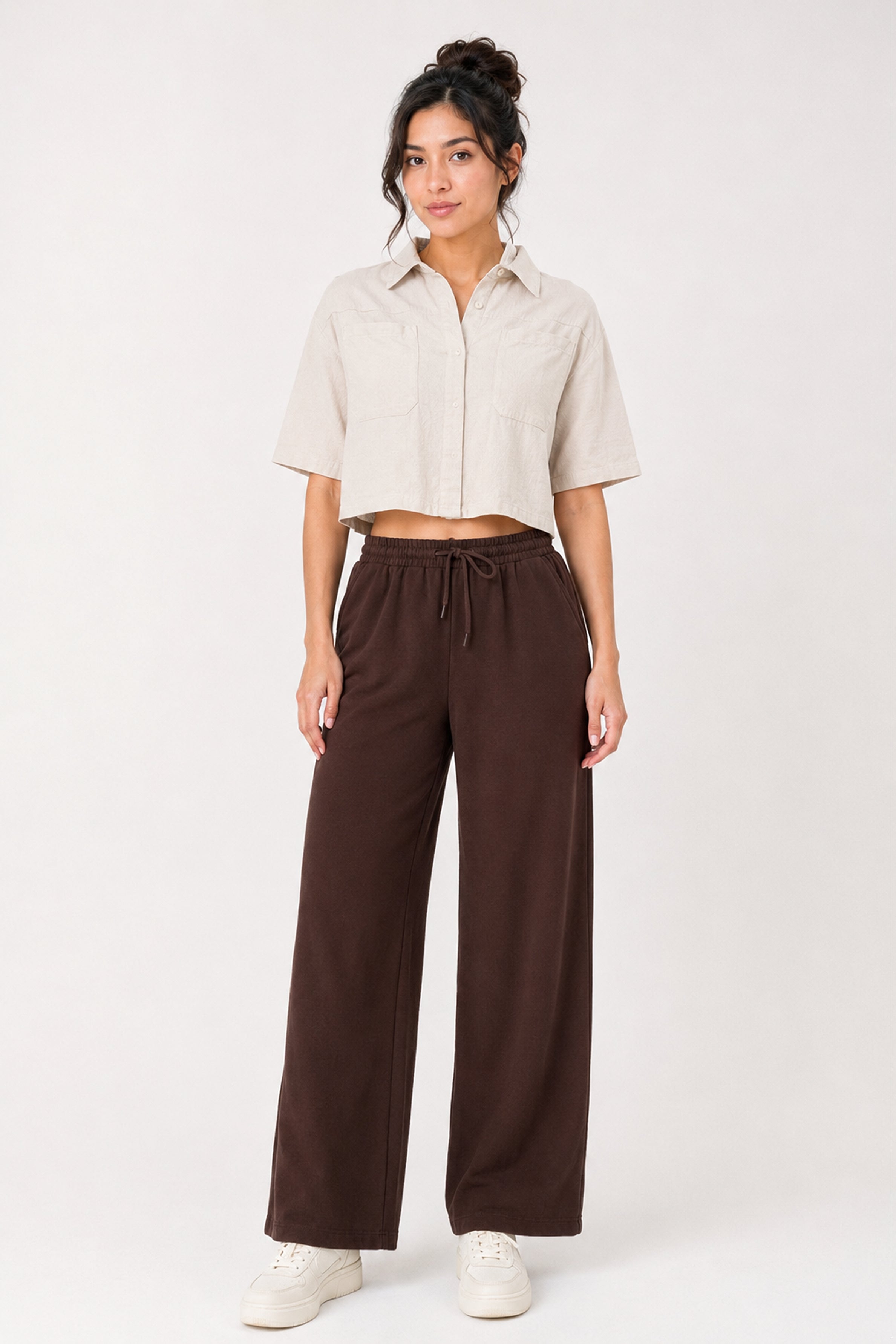Modano Women's Linen Top - Beige