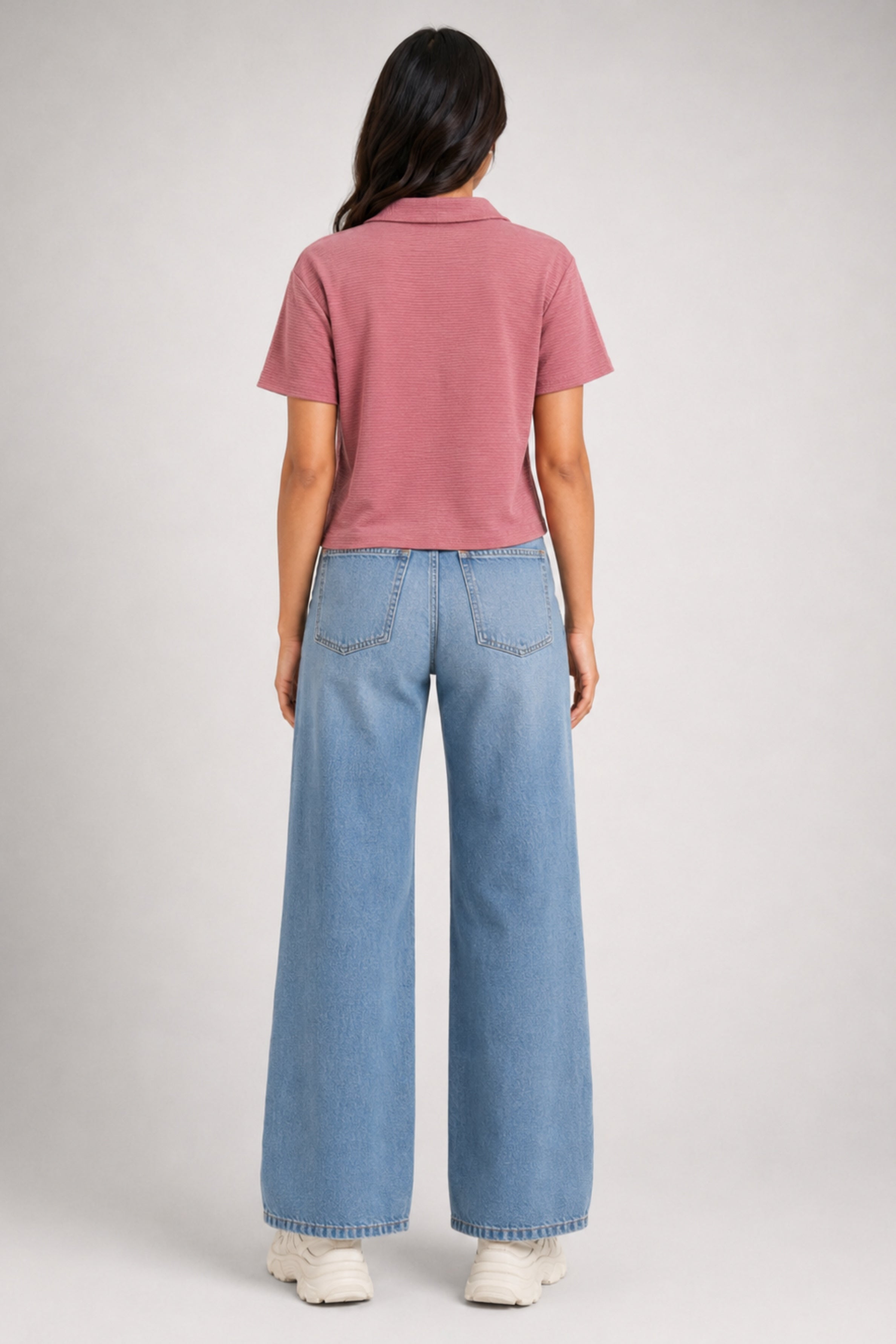 MODANO Casual Short Sleeve Blouse - Pink