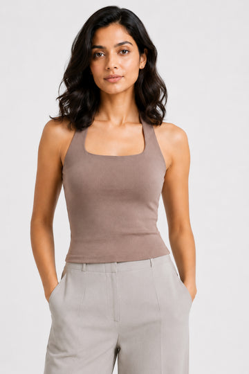 MODANO Casual Top - Brown