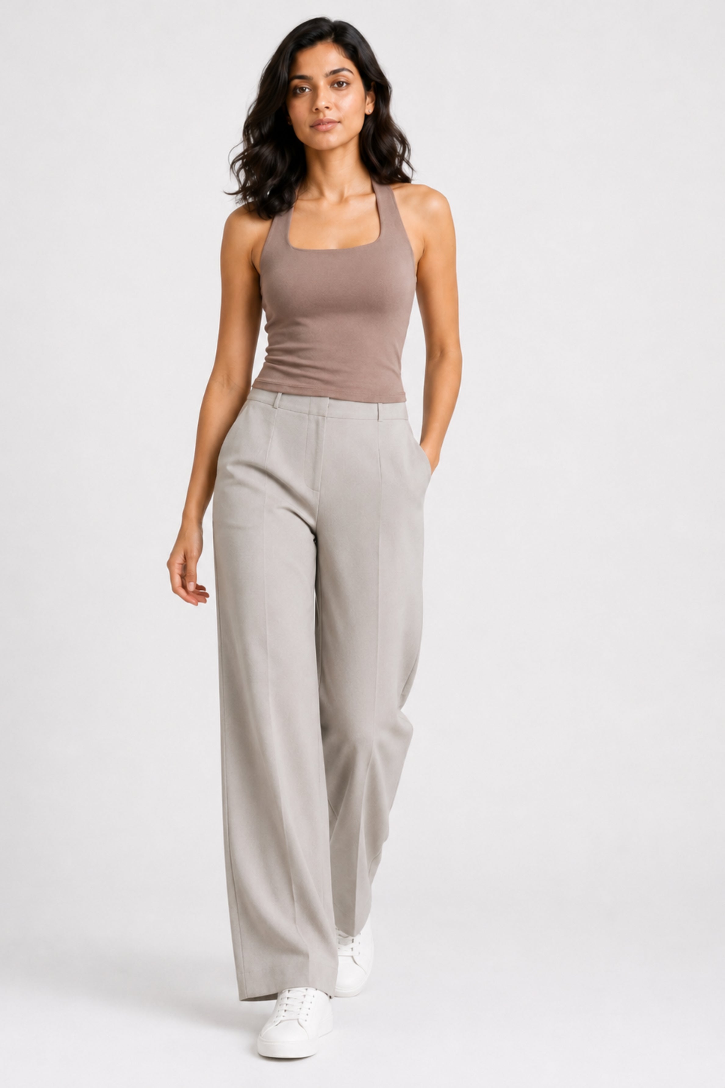 MODANO Casual Top - Brown