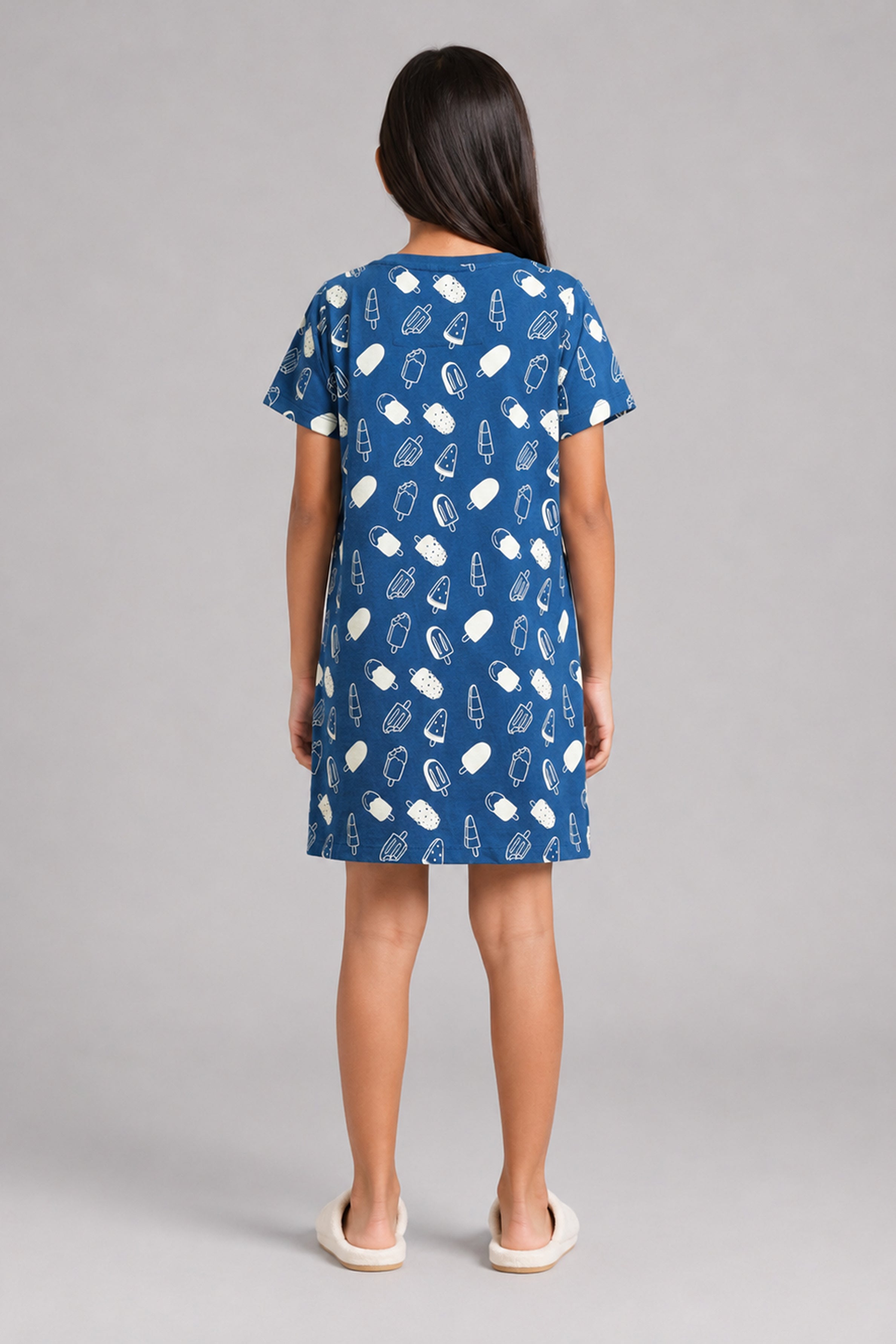 YAWN Kid's Night Dress - Dark Blue