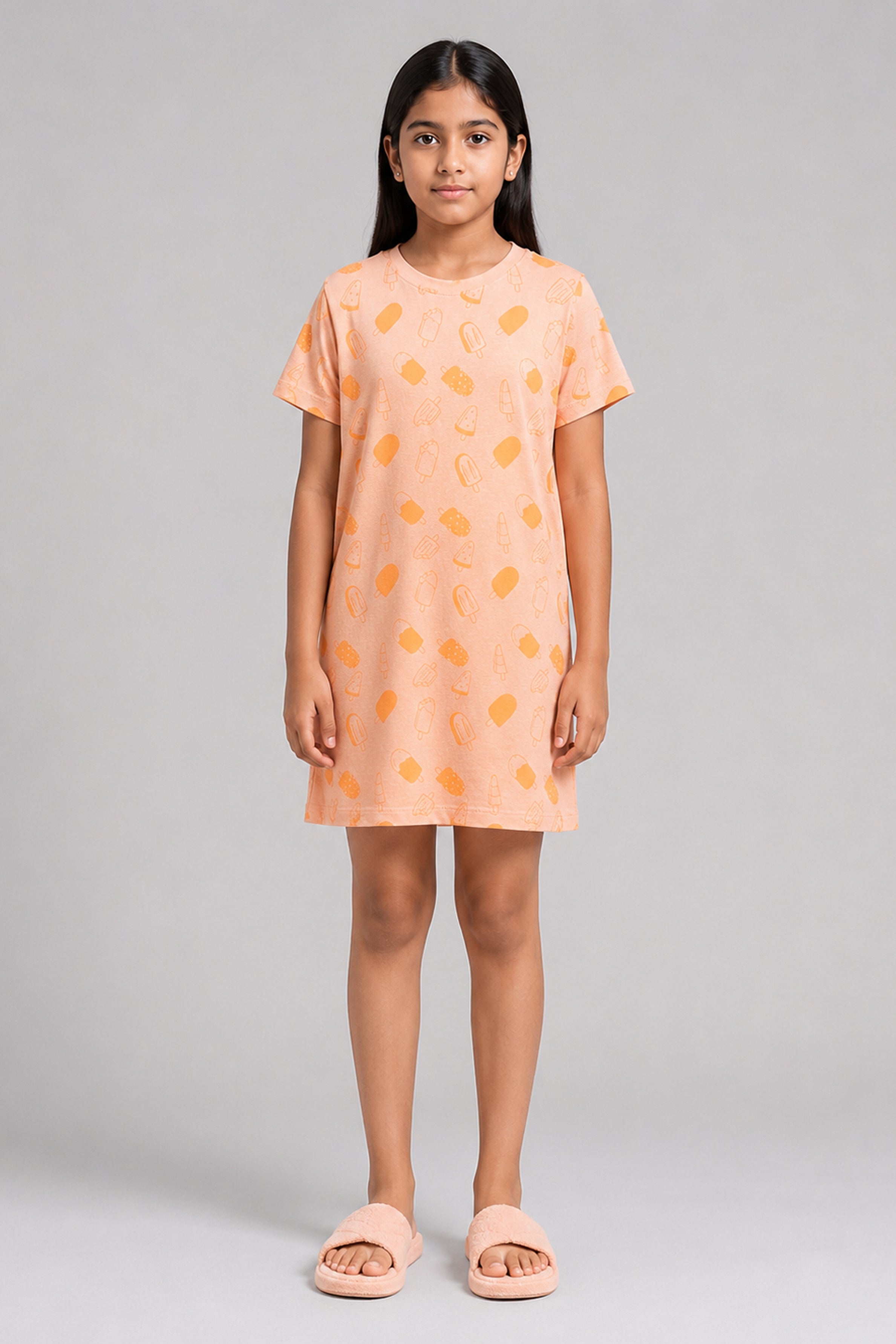 YAWN Kid's Night Dress - Orange