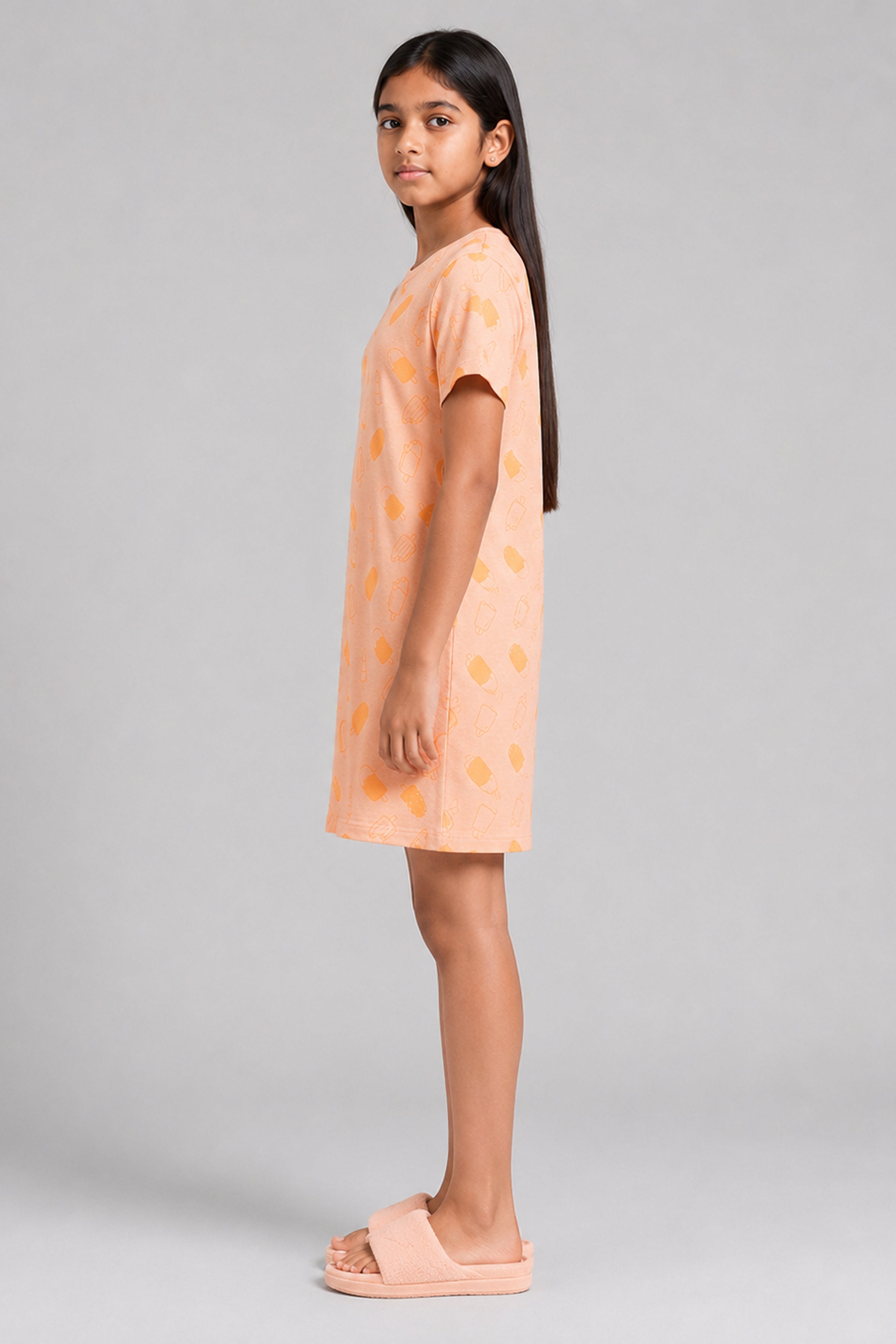 YAWN Kid's Night Dress - Orange