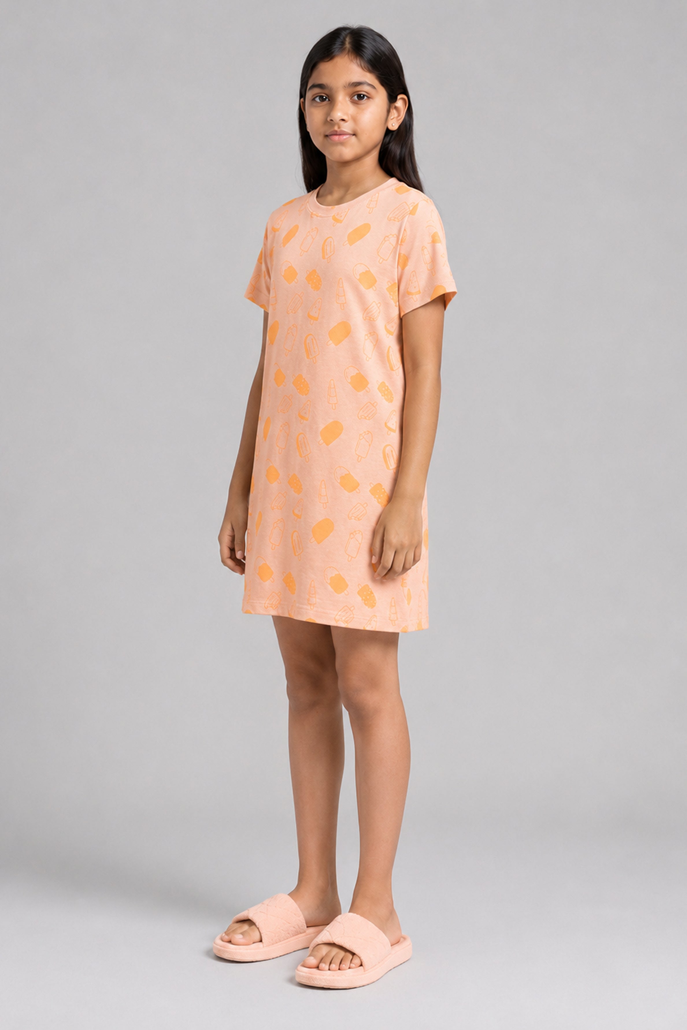 YAWN Kid's Night Dress - Orange