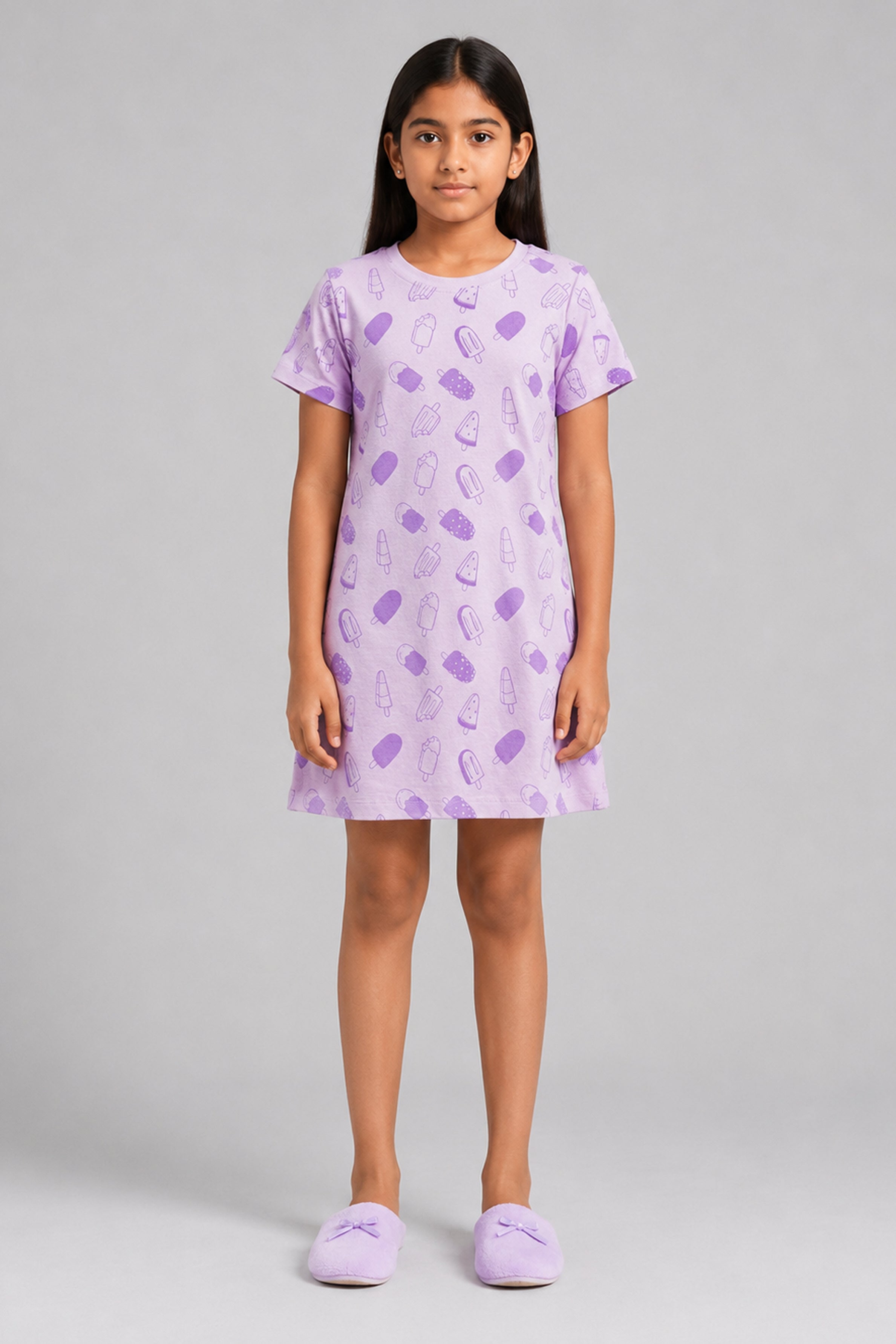 YAWN Kid's Night Dress - Purple