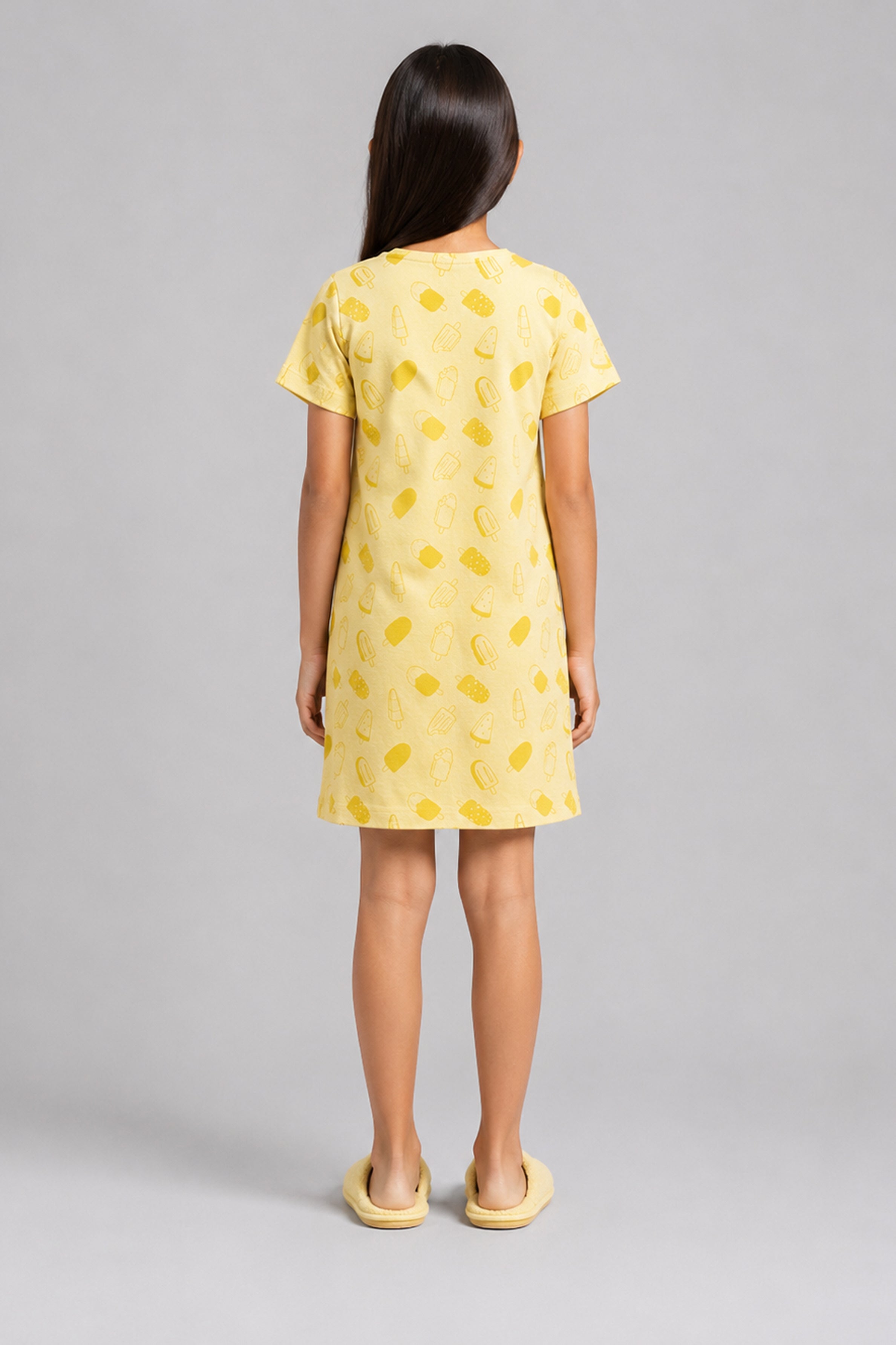 YAWN Kid's Night Dress - Yellow