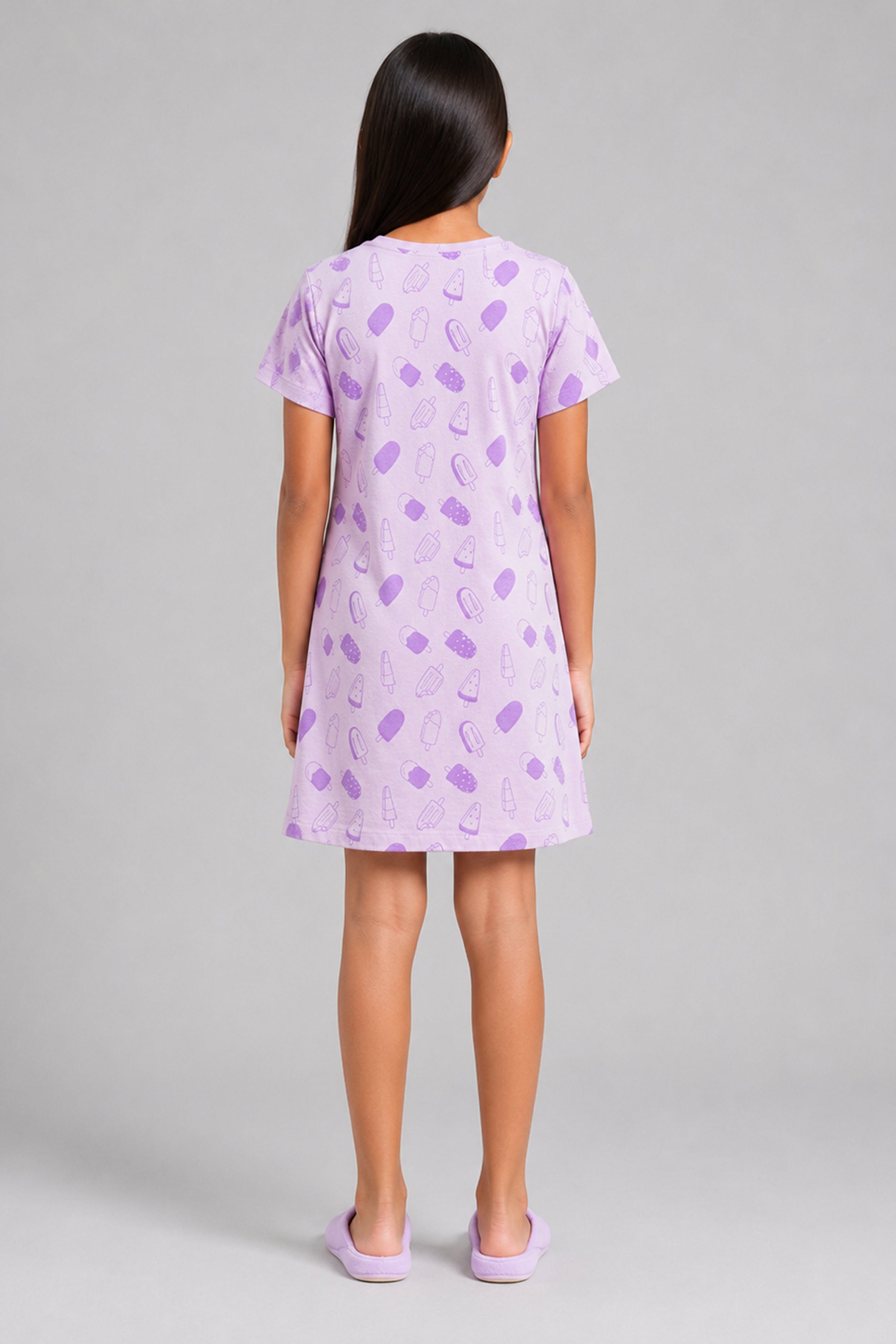 YAWN Kid's Night Dress - Purple