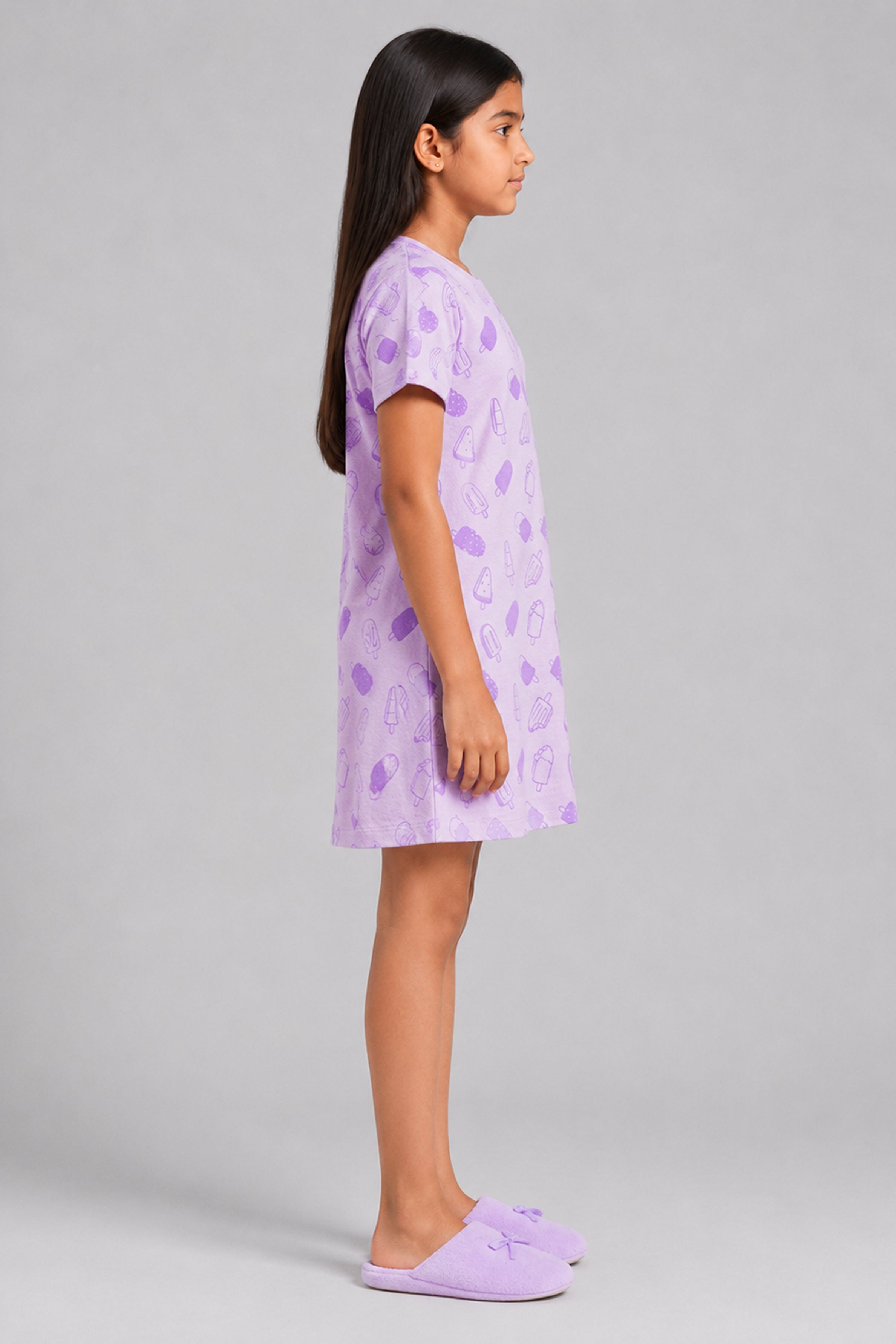 YAWN Kid's Night Dress - Purple