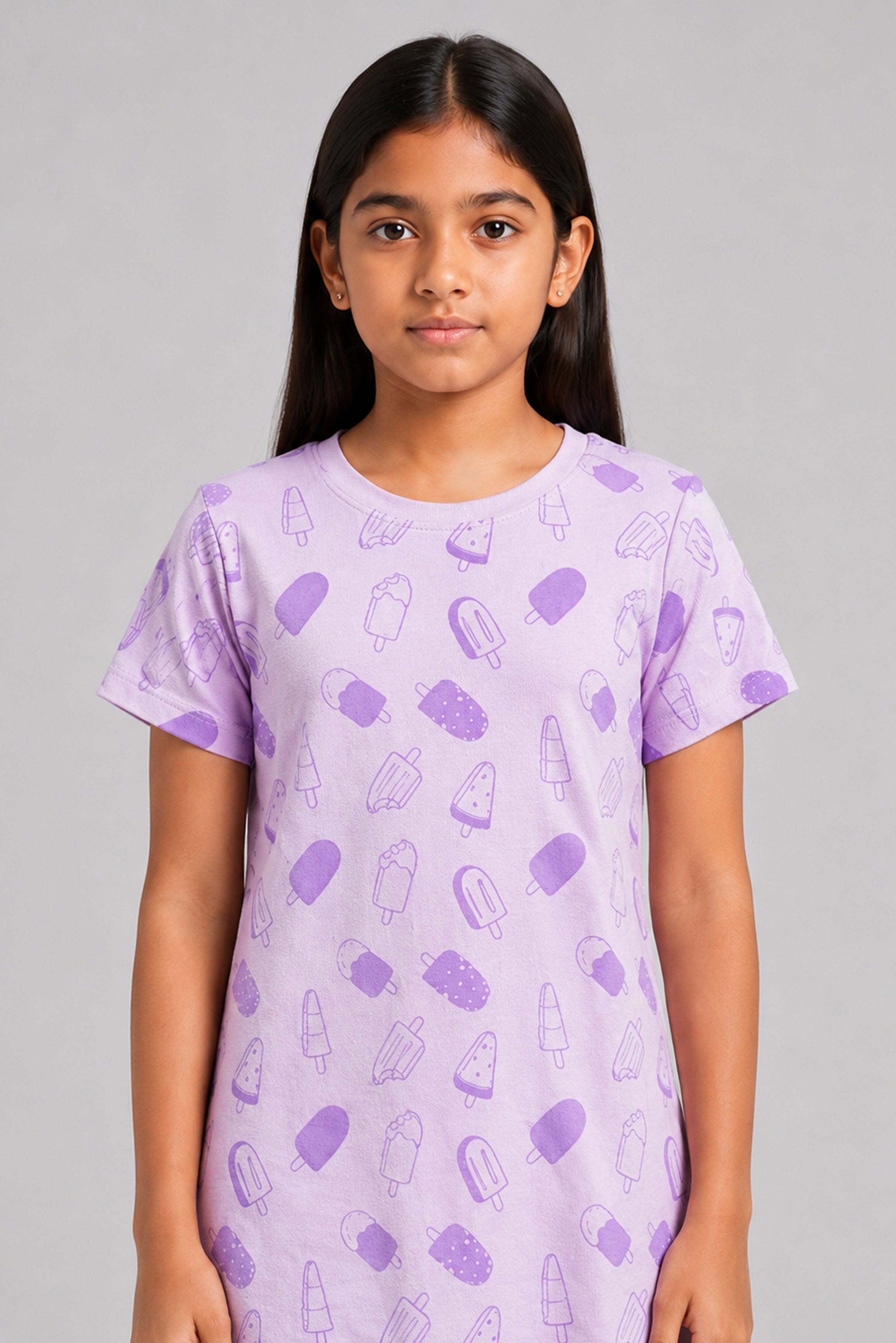 YAWN Kid's Night Dress - Purple