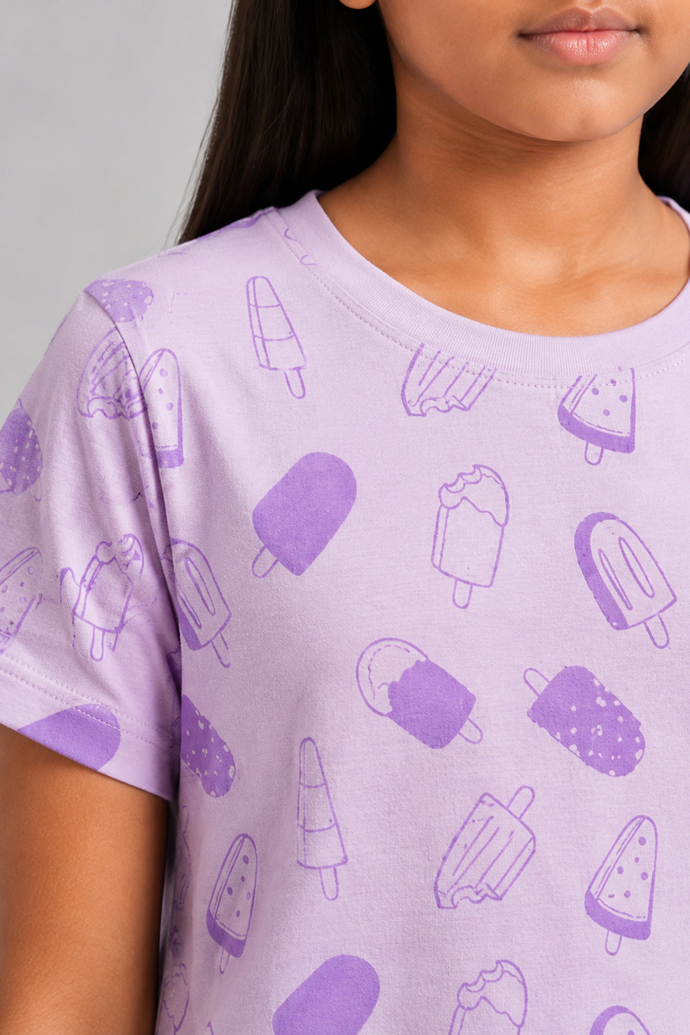 YAWN Kid's Night Dress - Purple