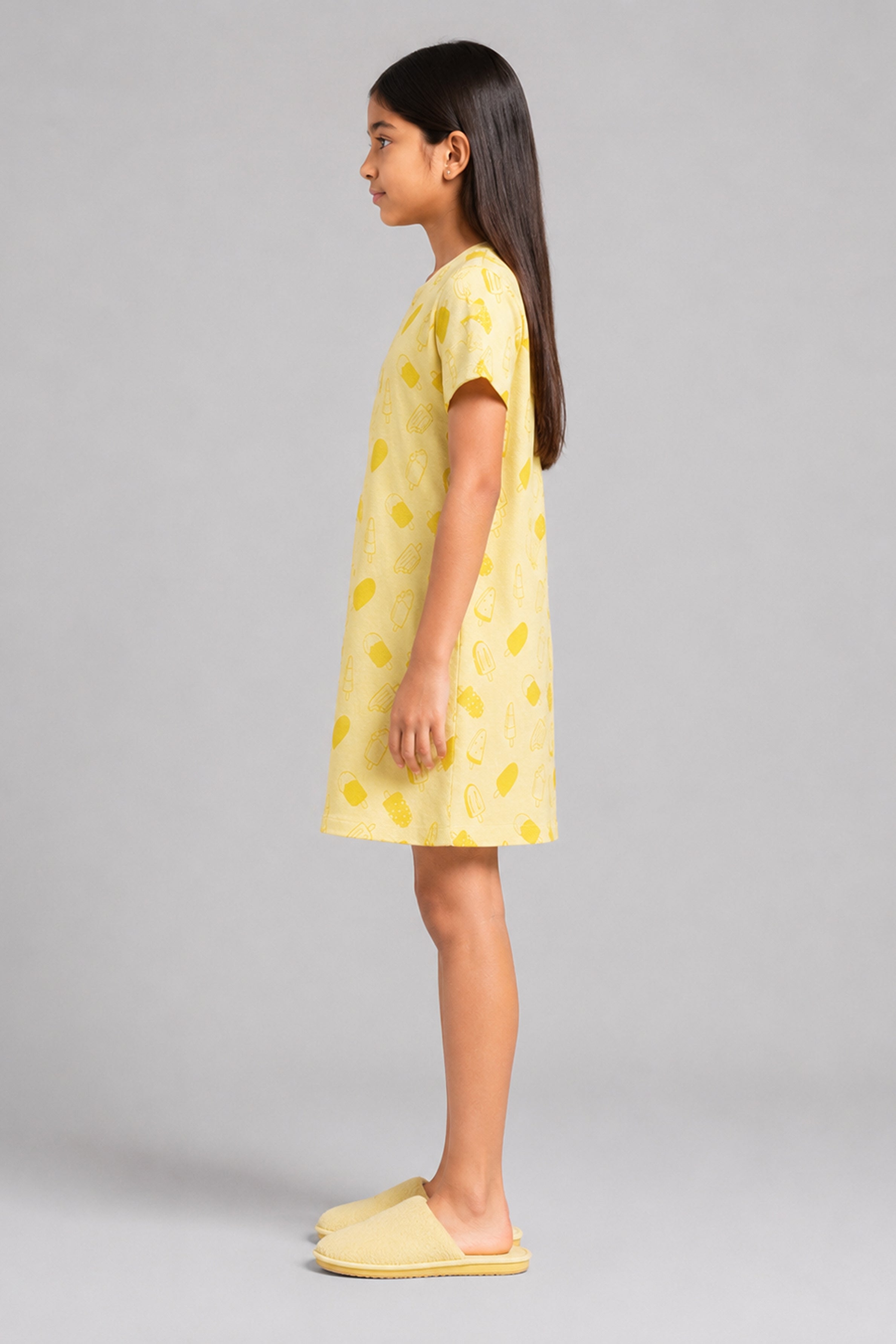 YAWN Kid's Night Dress - Yellow