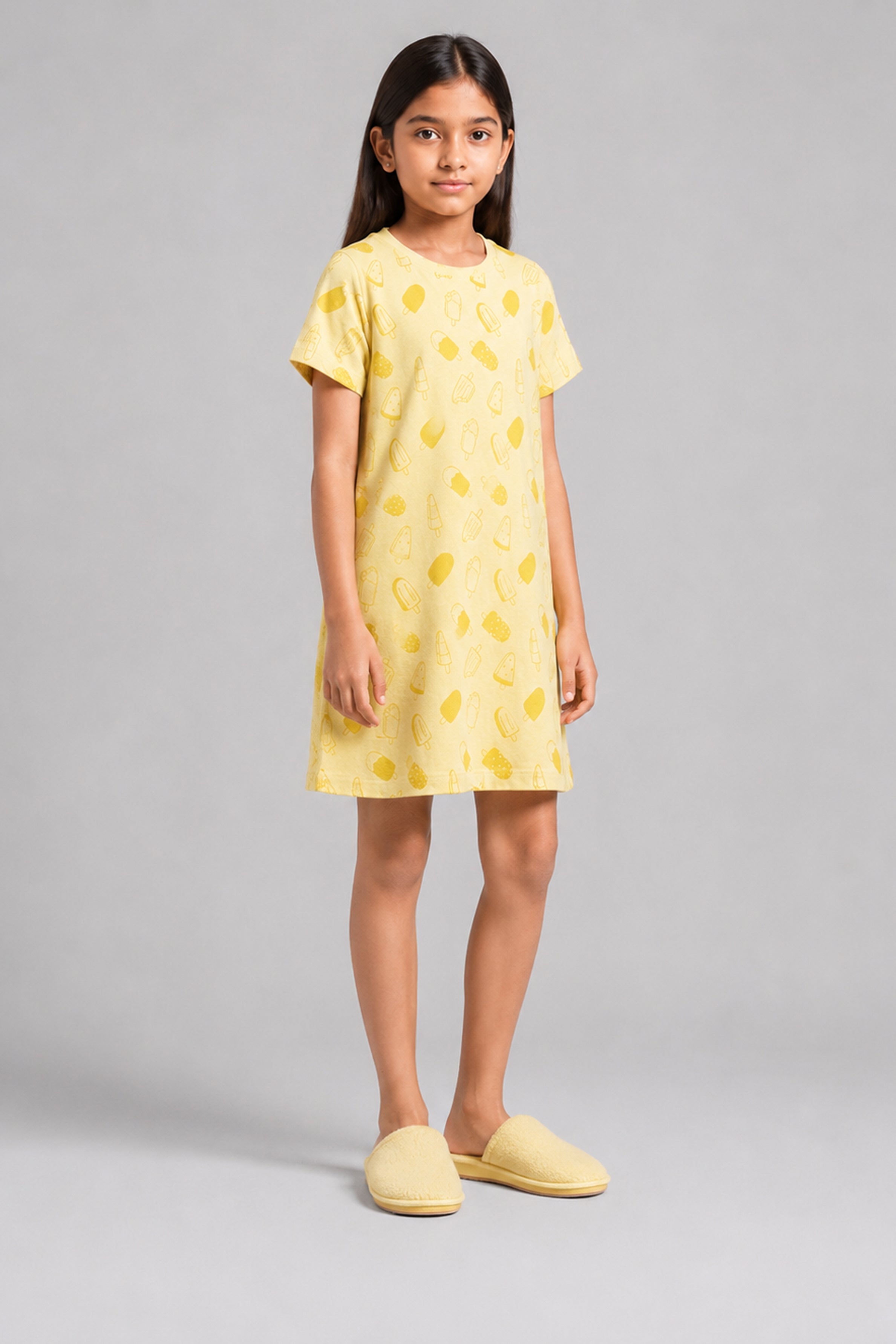 YAWN Kid's Night Dress - Yellow