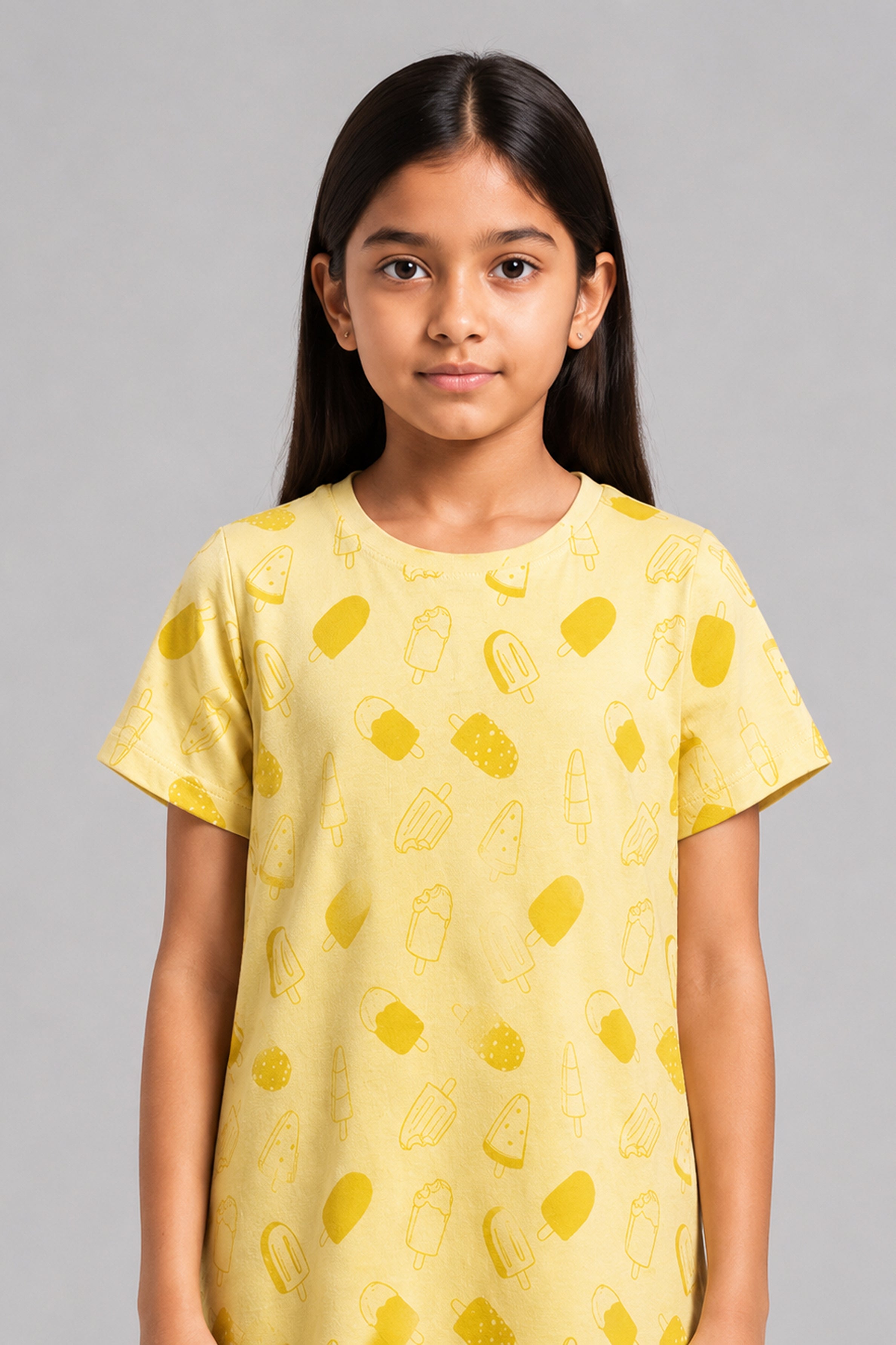 YAWN Kid's Night Dress - Yellow