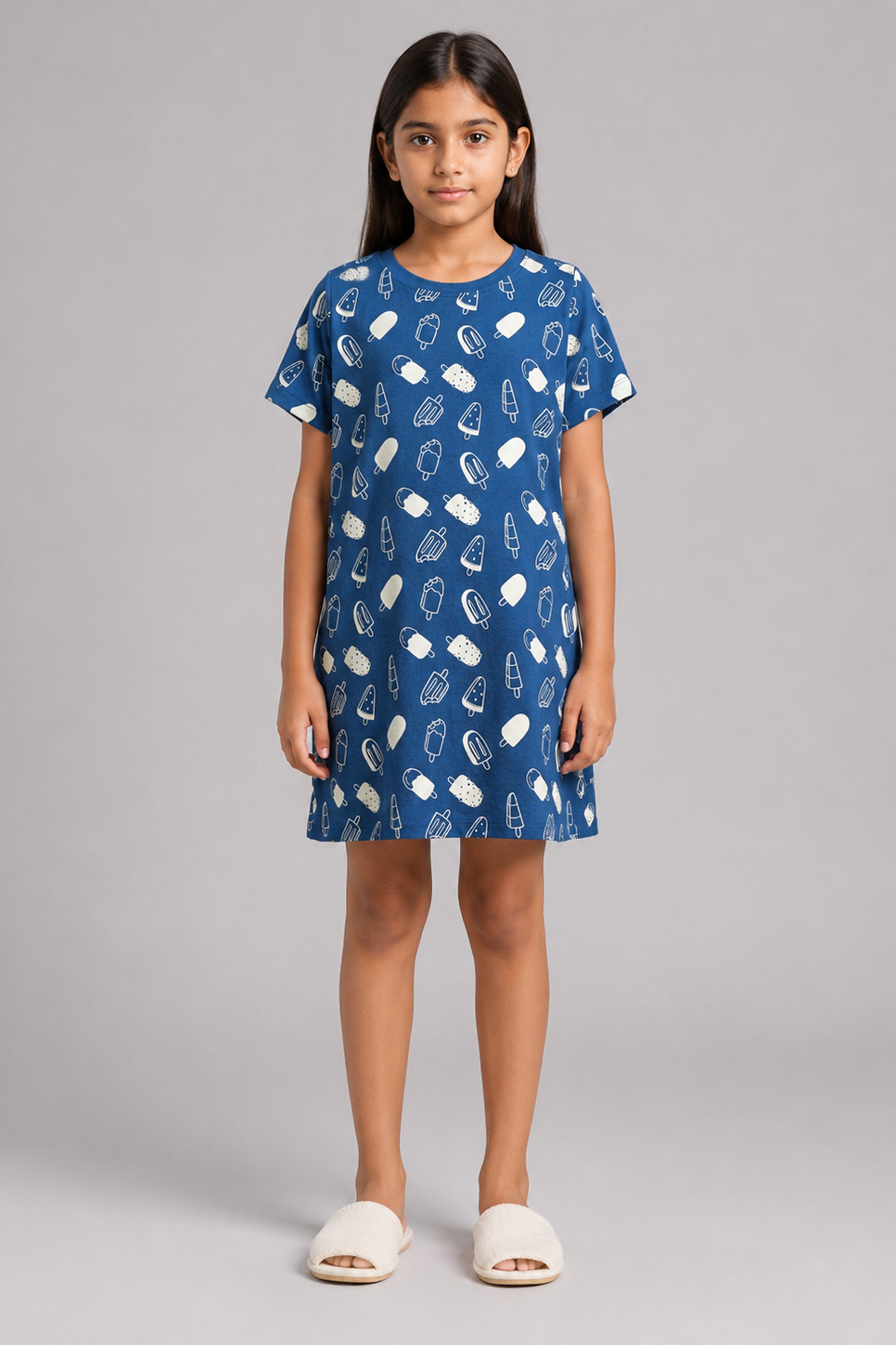 YAWN Kid's Night Dress - Dark Blue
