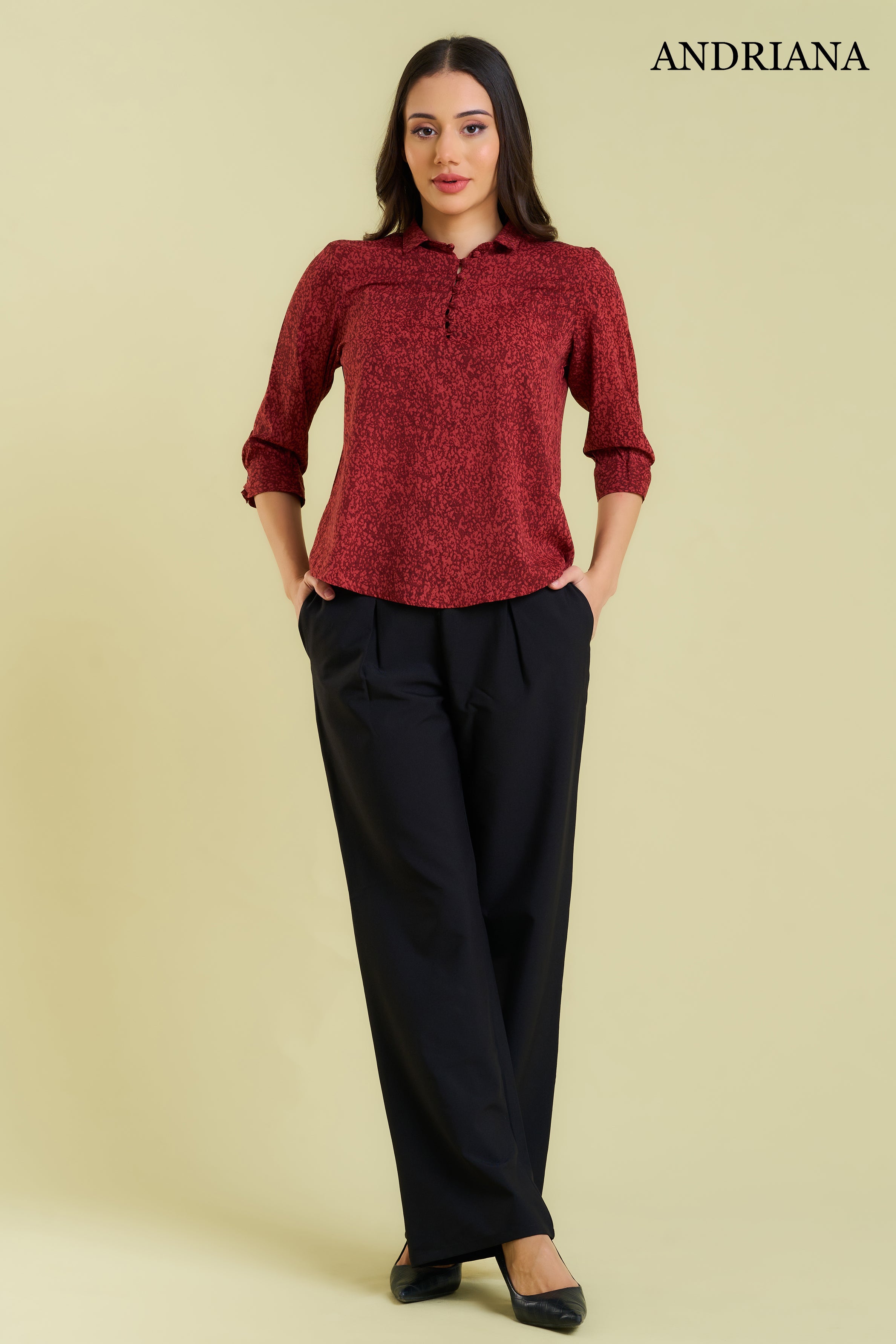 Andriana  Office Ladies Blouse
