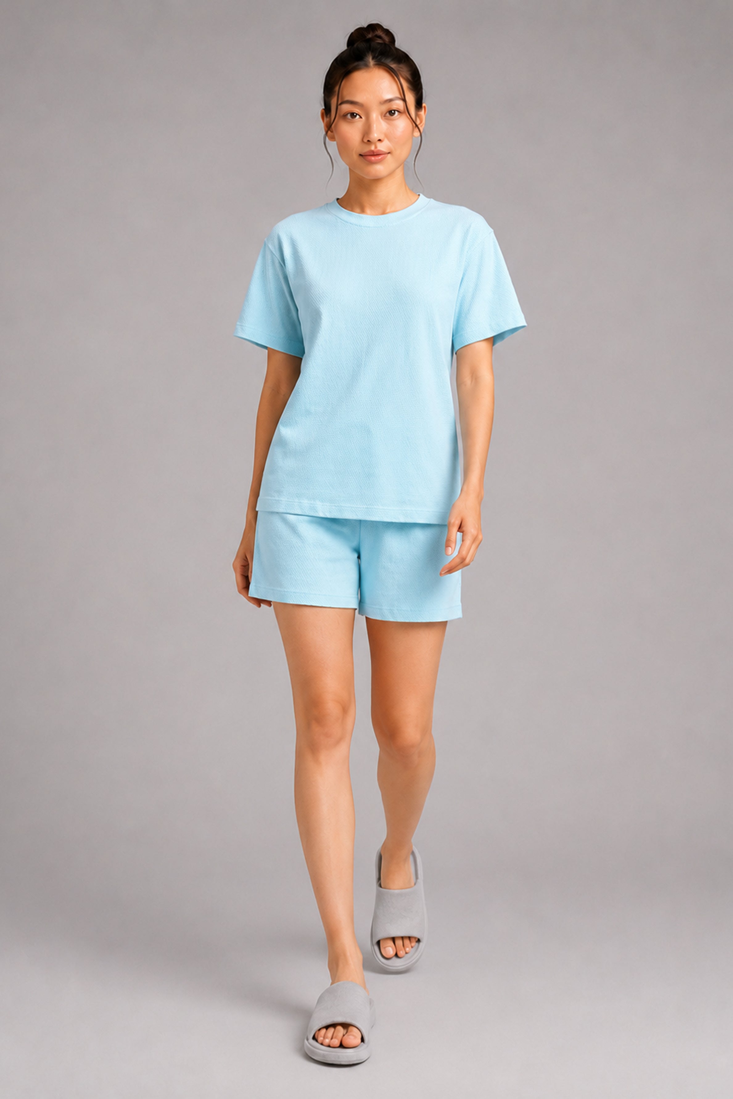 YAWN Women's Pijama 2Pcs Set - Light Blue