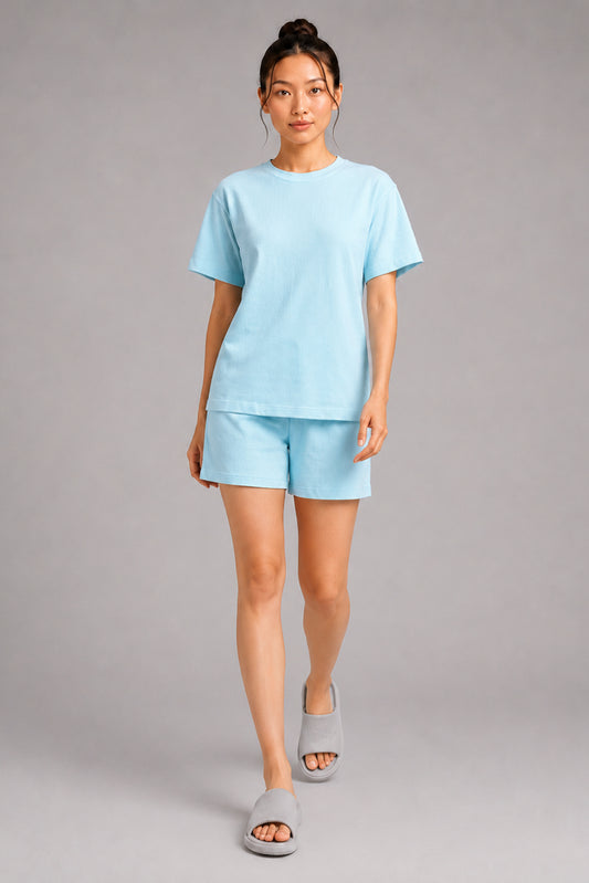 YAWN Women's Light Blue Pyjama Set
