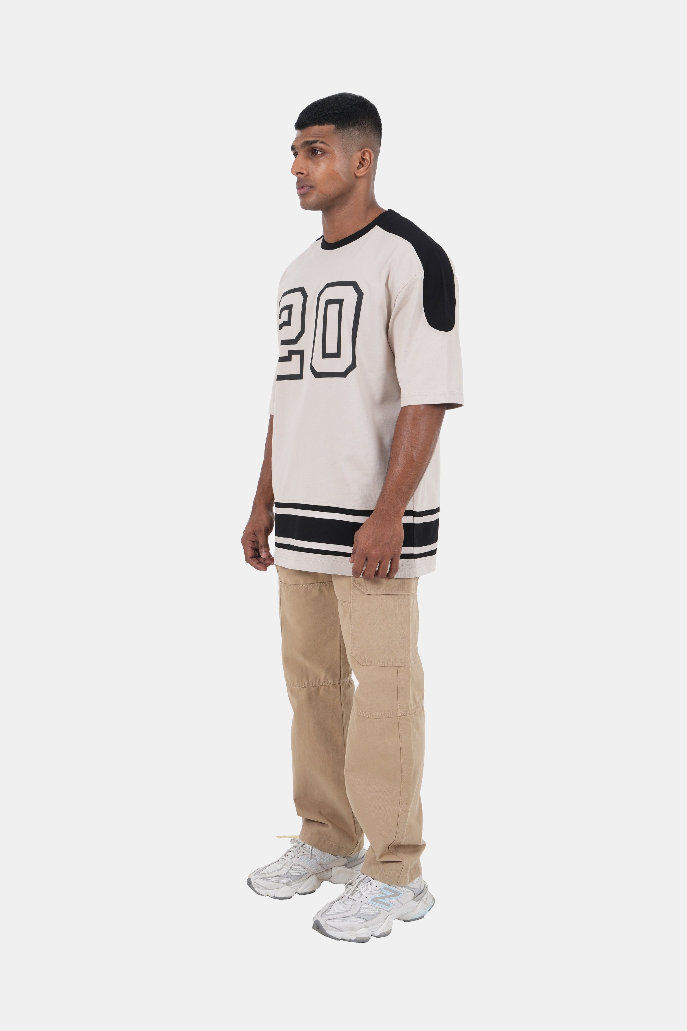 Hustle Jersey Vibes Men's Casual Oversize T-Shirt