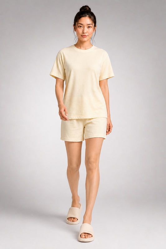 YAWN Women's Yellow Pyjama Set
