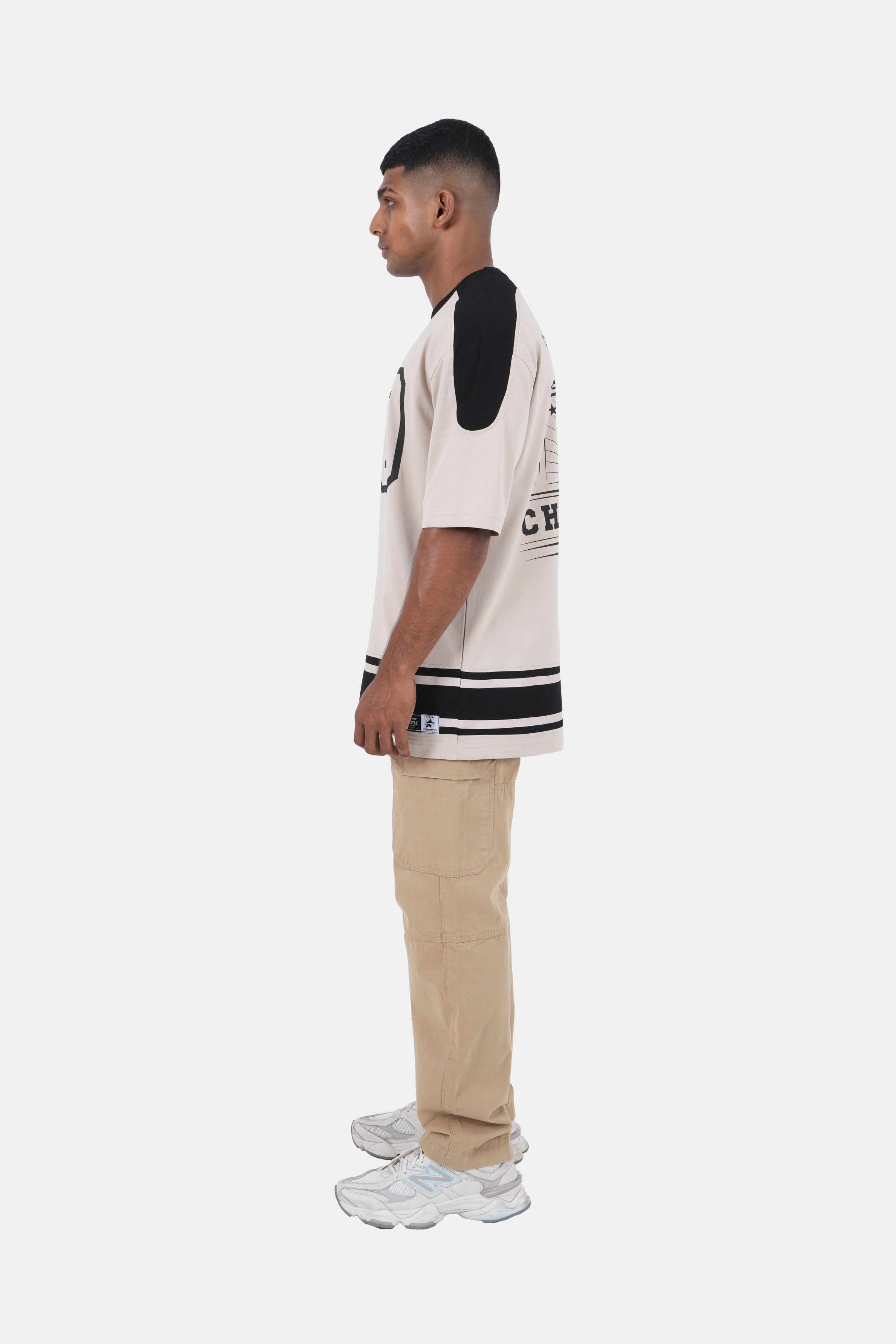 Hustle Jersey Vibes Men's Casual Oversize T-Shirt