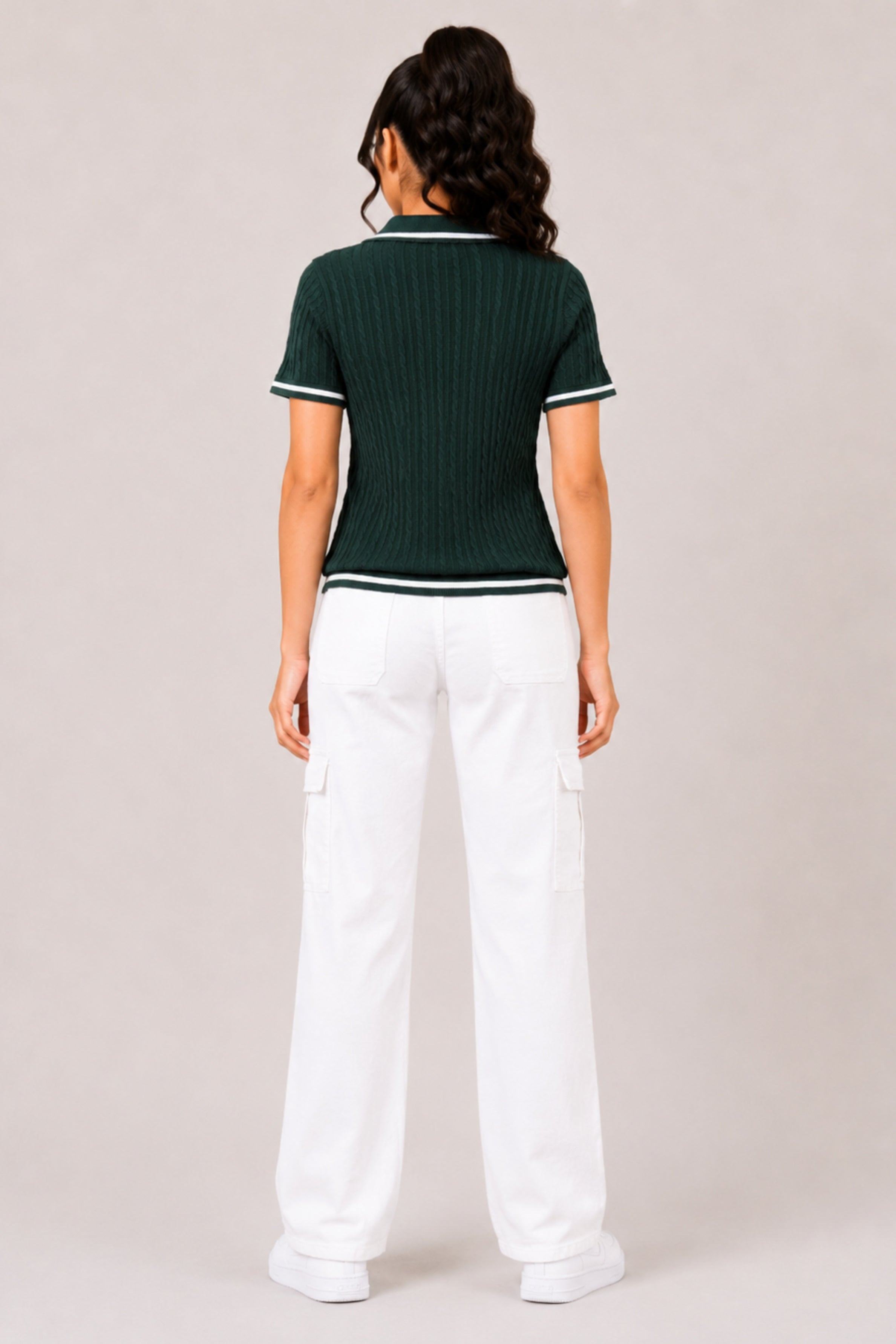 MODANO Regular Fit Half-Zip T-Shirt - Green