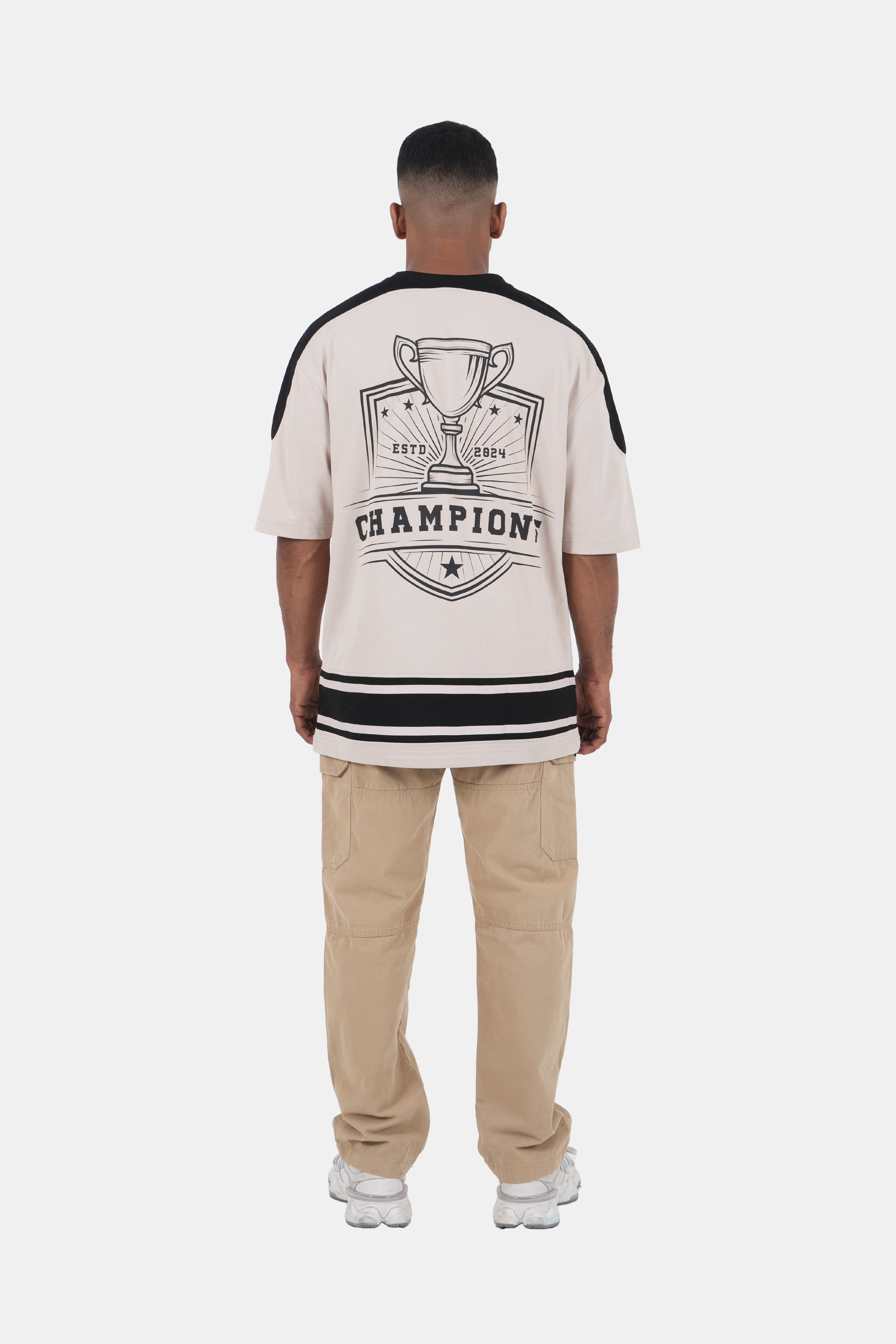 Hustle Jersey Vibes Men's Casual Oversize T-Shirt