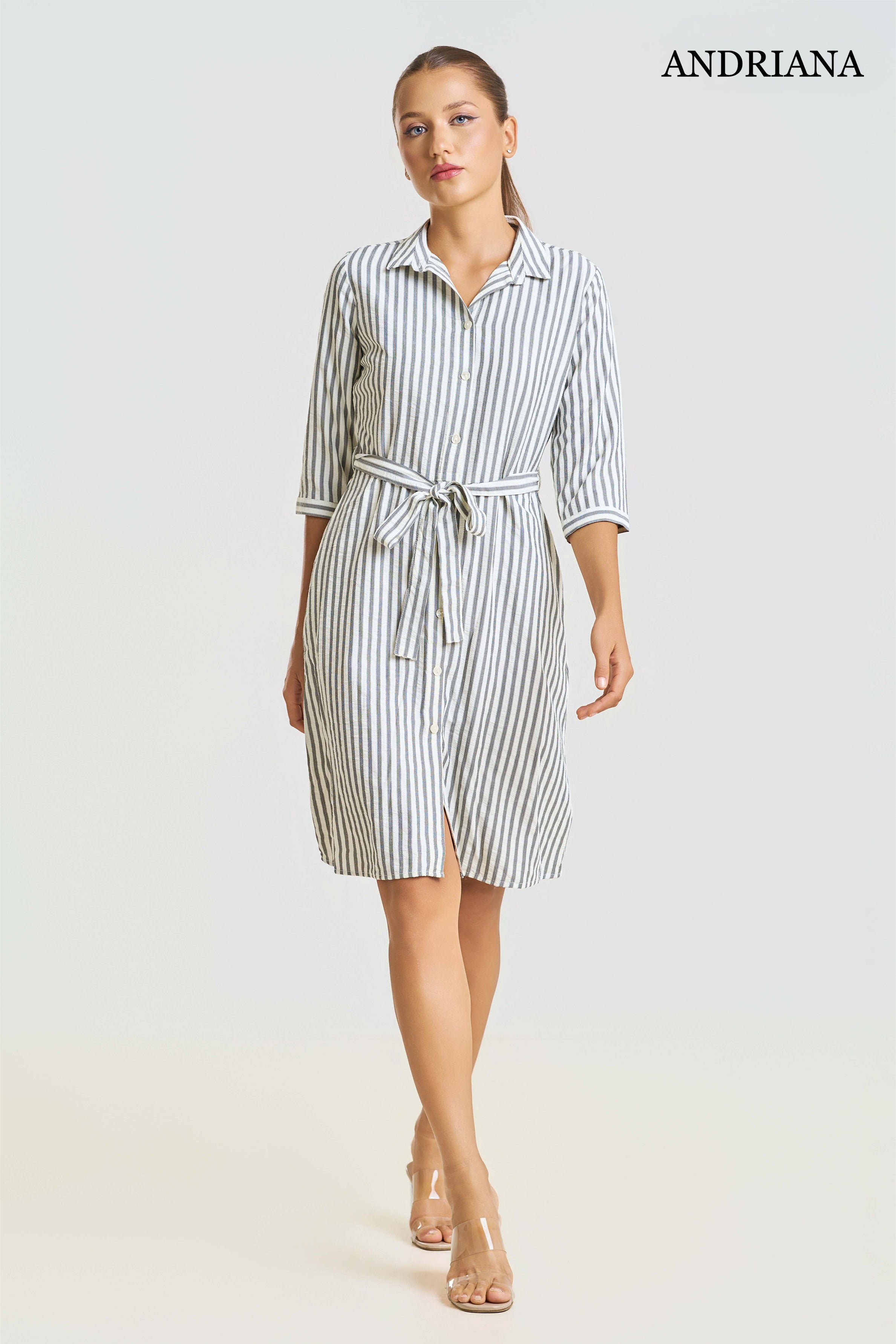 Andriana Women's Striped Dress - Formal Wear