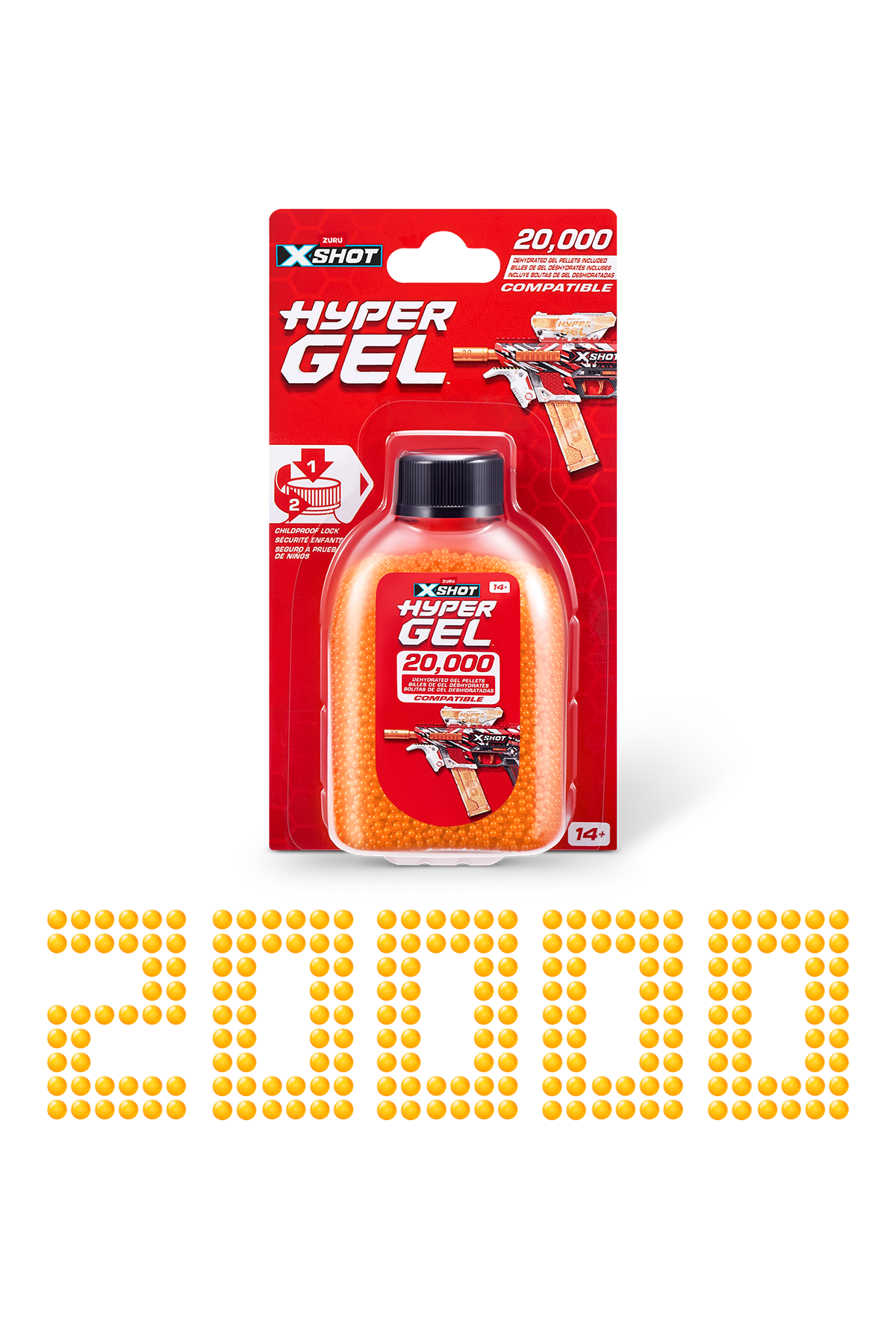 ZURU X-Shot Hyper Gel Gellets 20K Refill Pack