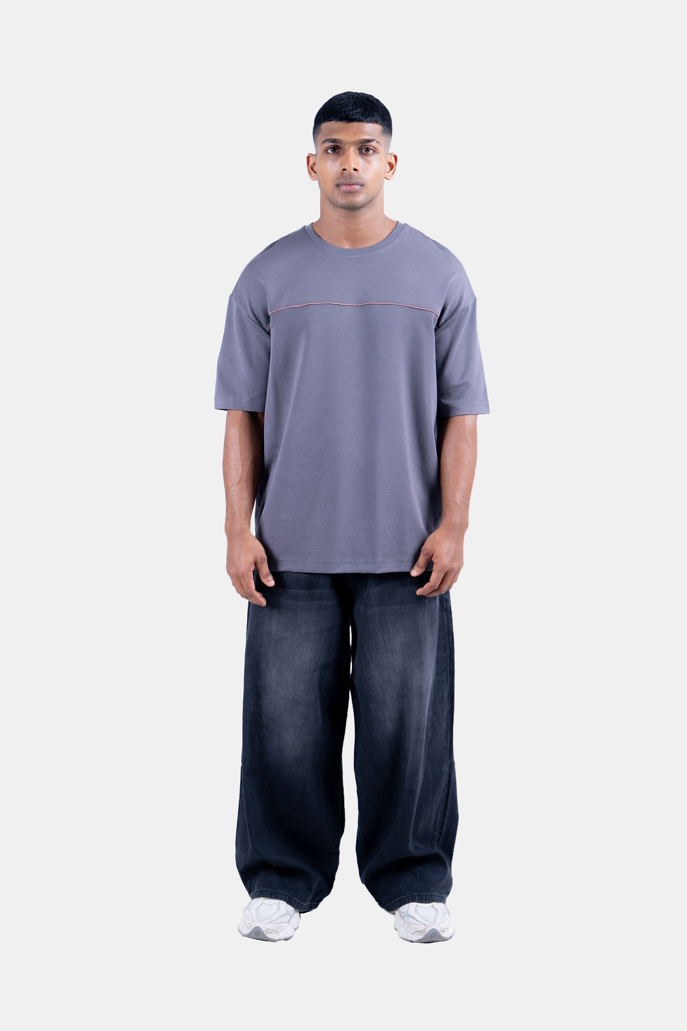 Hustle Men's Crew Neck T-Shirt - Khaki, White & Dark Green
