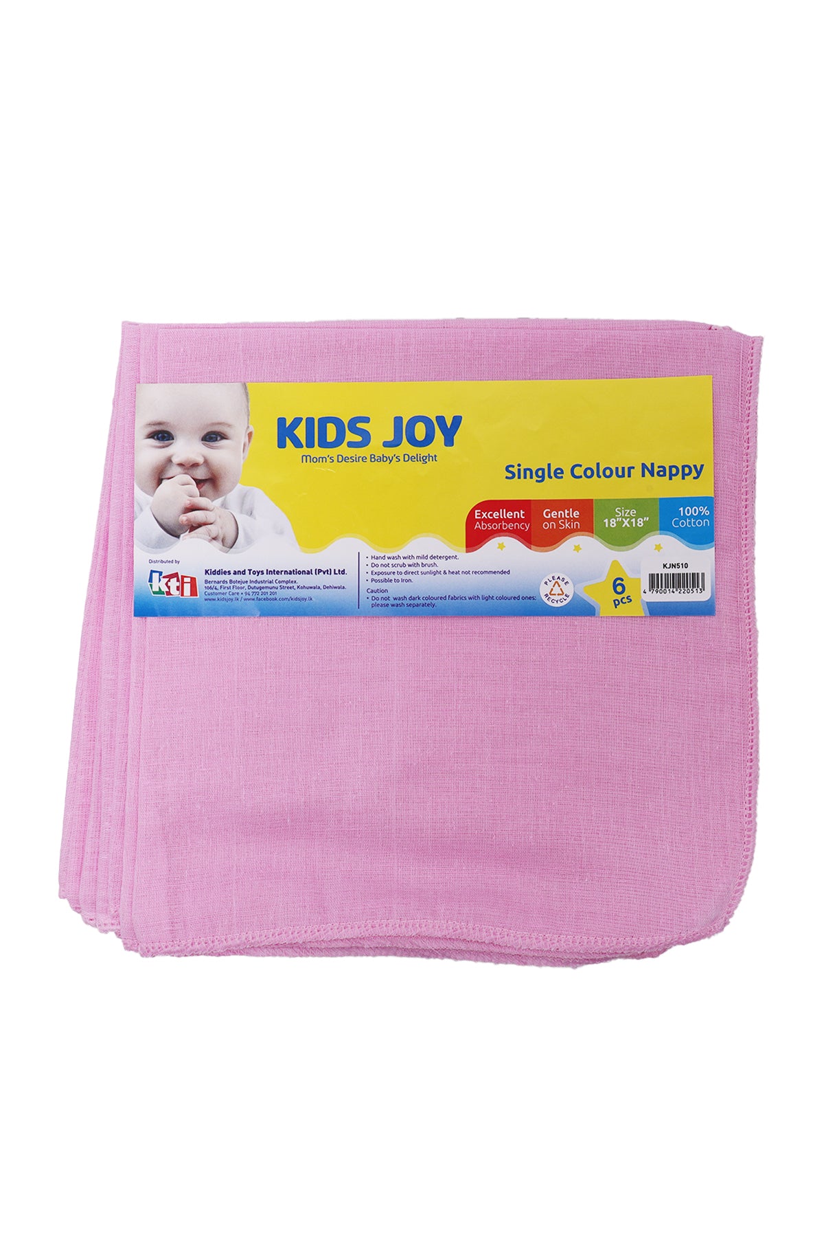 Baby Single Color Nappy (6 Pcs)