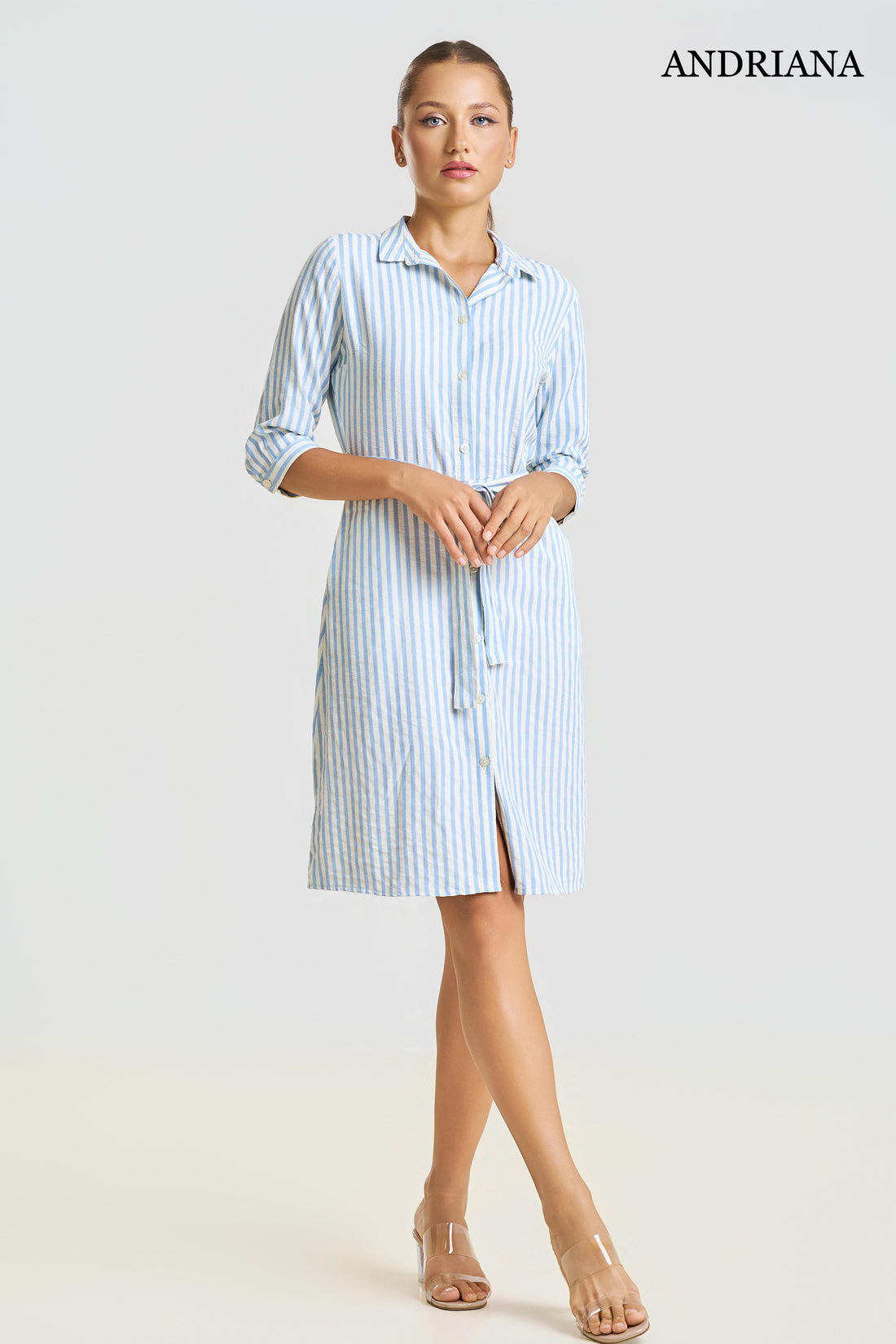 Andriana Women's Striped Dress - Formal Wear