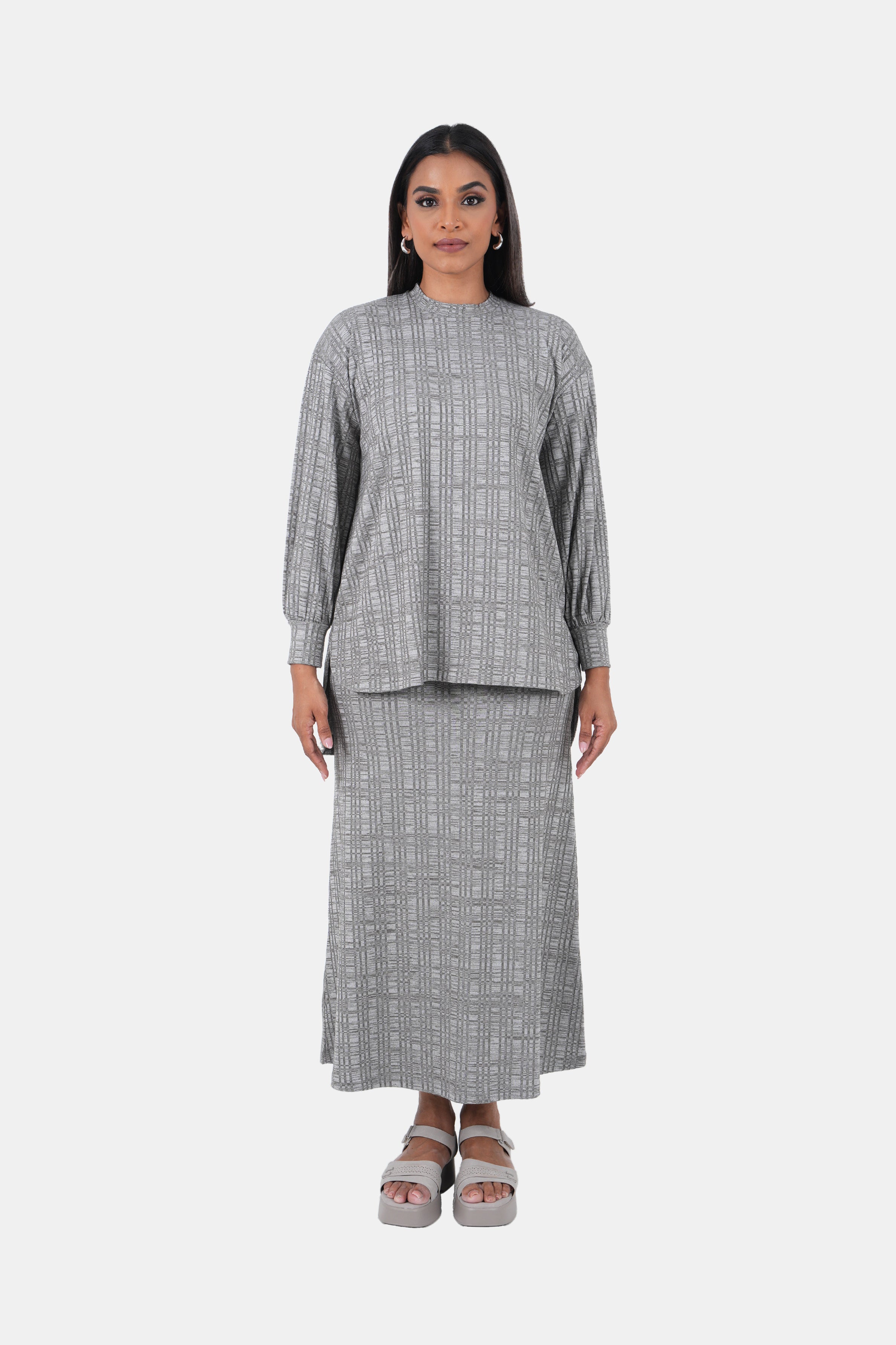 Hada SCENE Women's Luxe Street Plain Long Sleeve Top