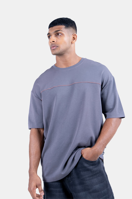 Hustle Men's Crew Neck T-Shirt - Khaki, White & Dark Green