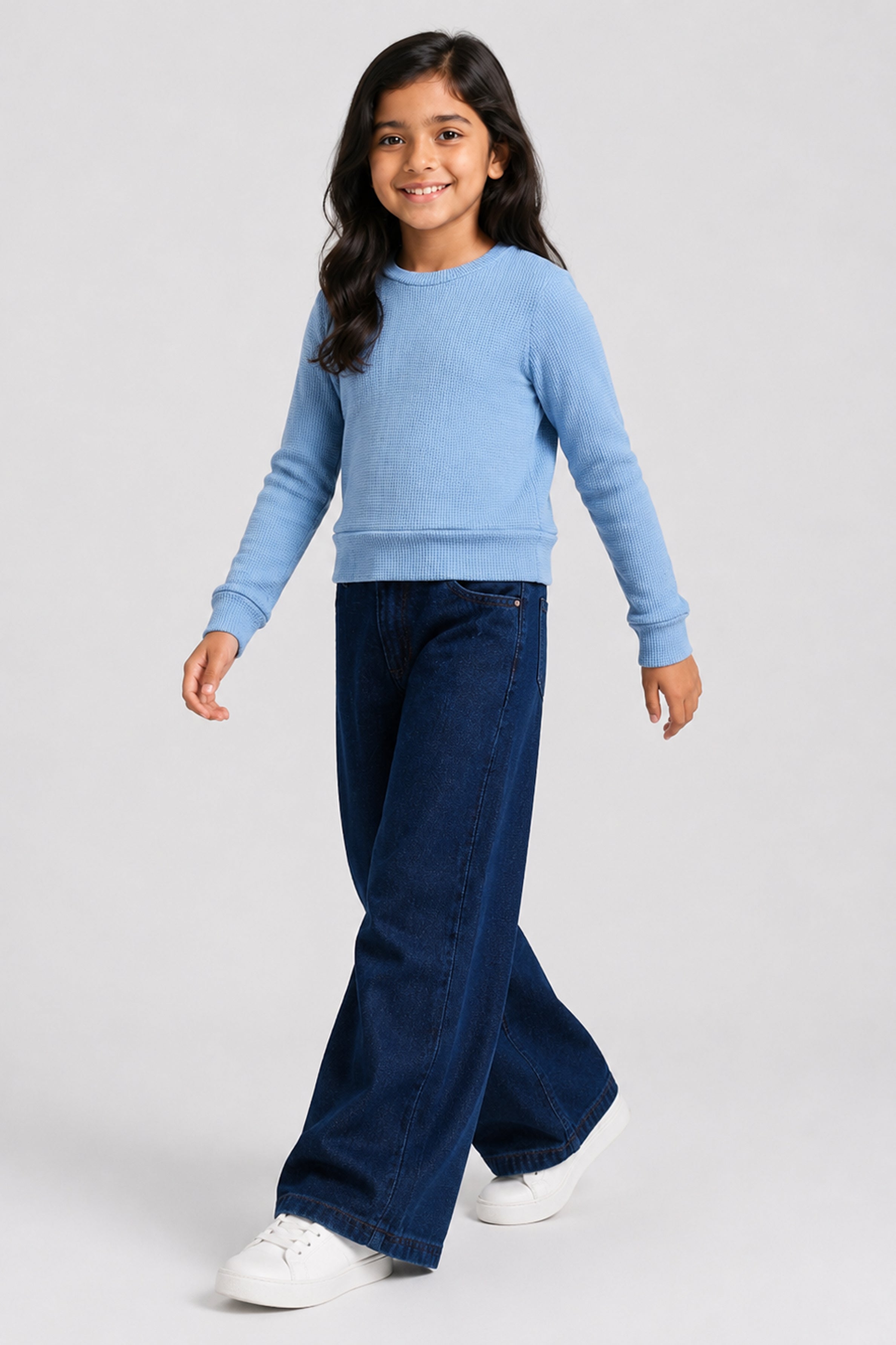 LITTLE MODANO Kids' Blue Long-Sleeve Tee