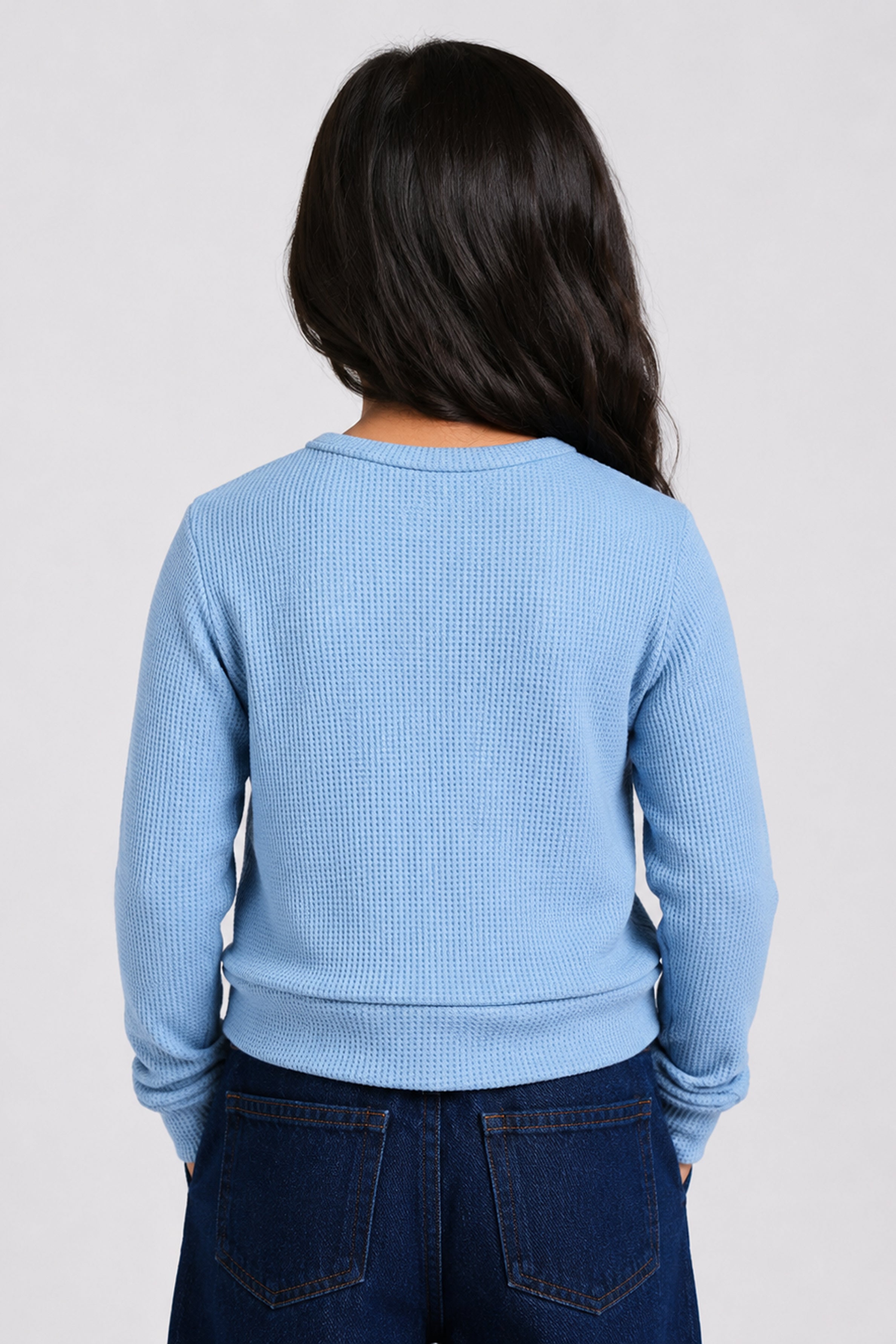 LITTLE MODANO Kids' Blue Long-Sleeve Tee