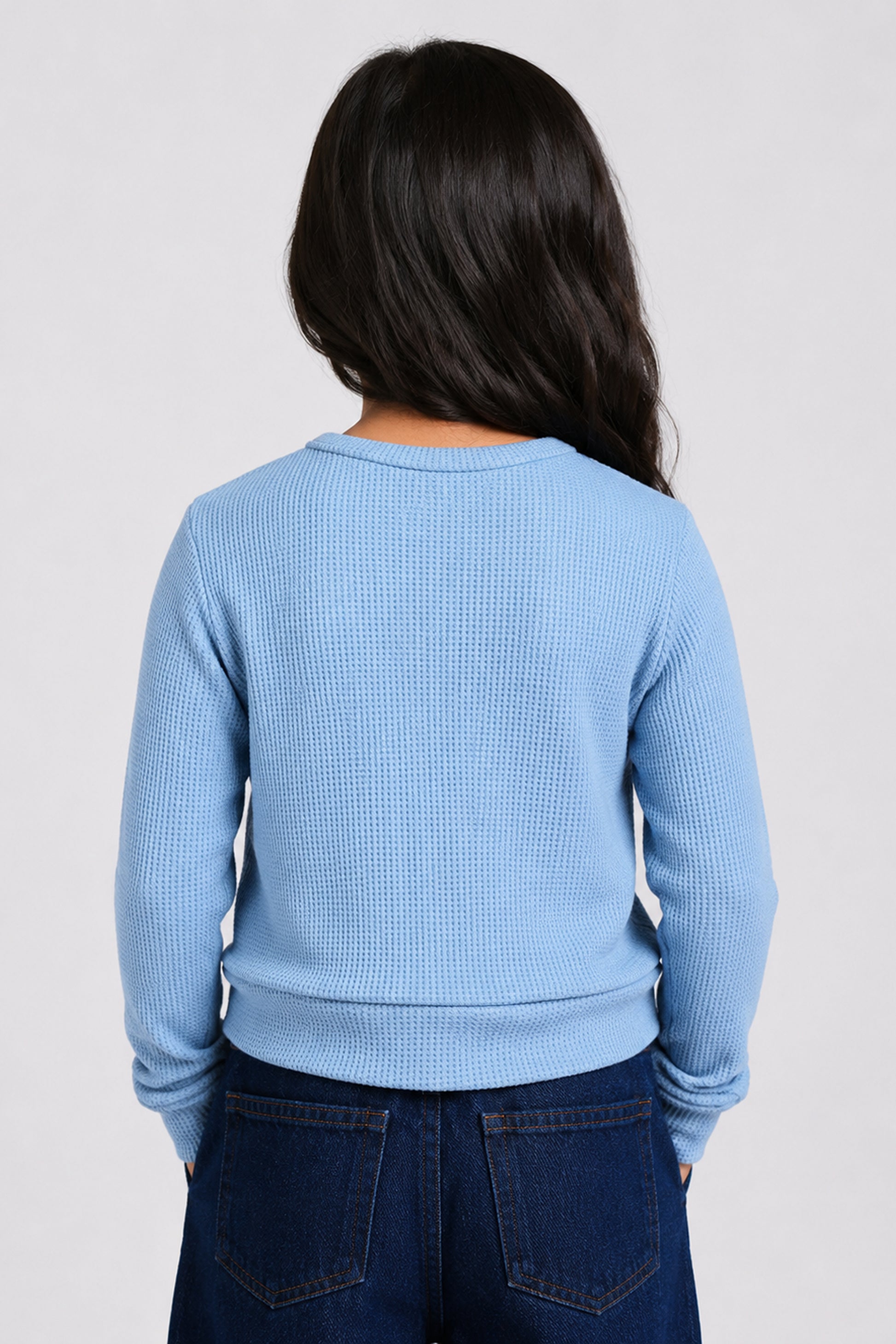 LITTLE MODANO Kids' Blue Long-Sleeve Tee