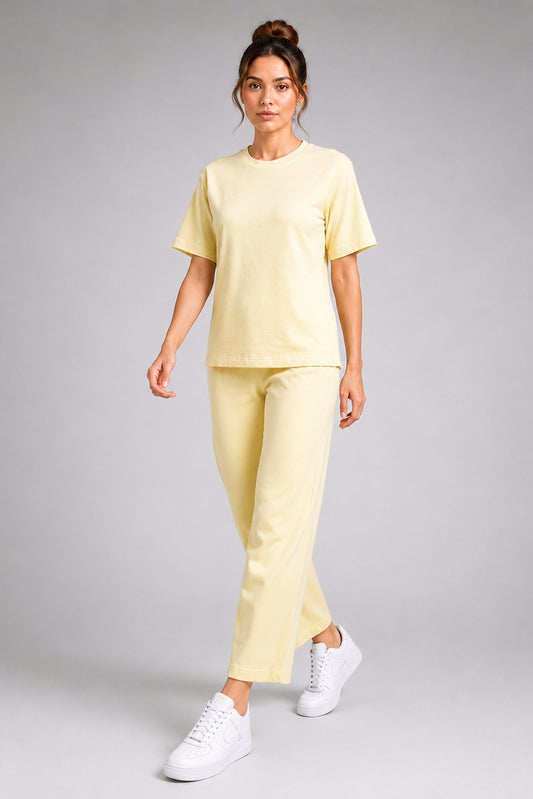 YAWN Women's Yellow Pyjama Set