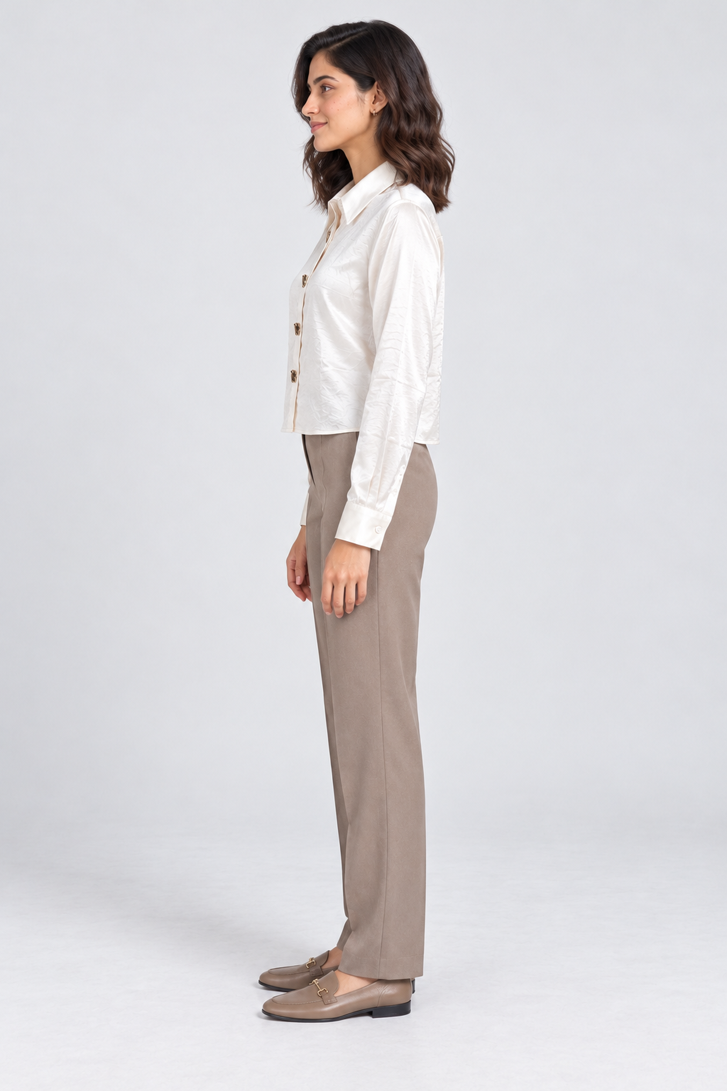 FOREVER 21 Women's Formal Regular Blouse - Cream