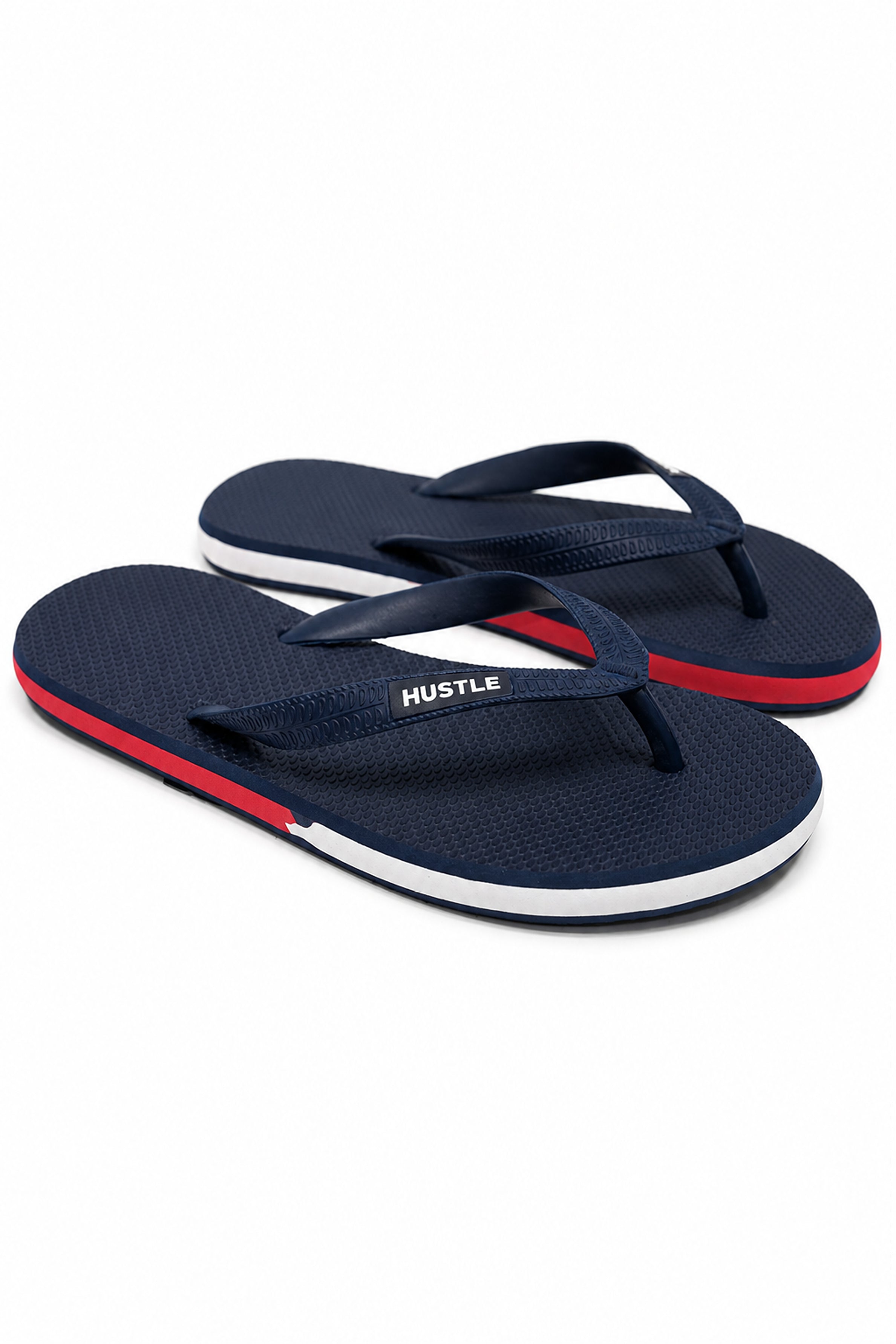 HUSTLE Men's Blue Flip Flops