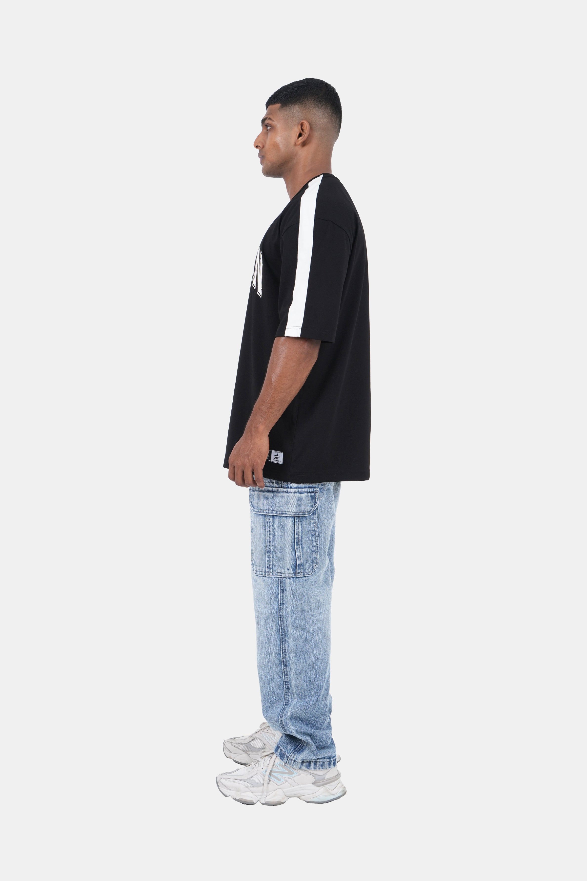 Hustle Men's Jersey Vibes Oversized T-Shirt