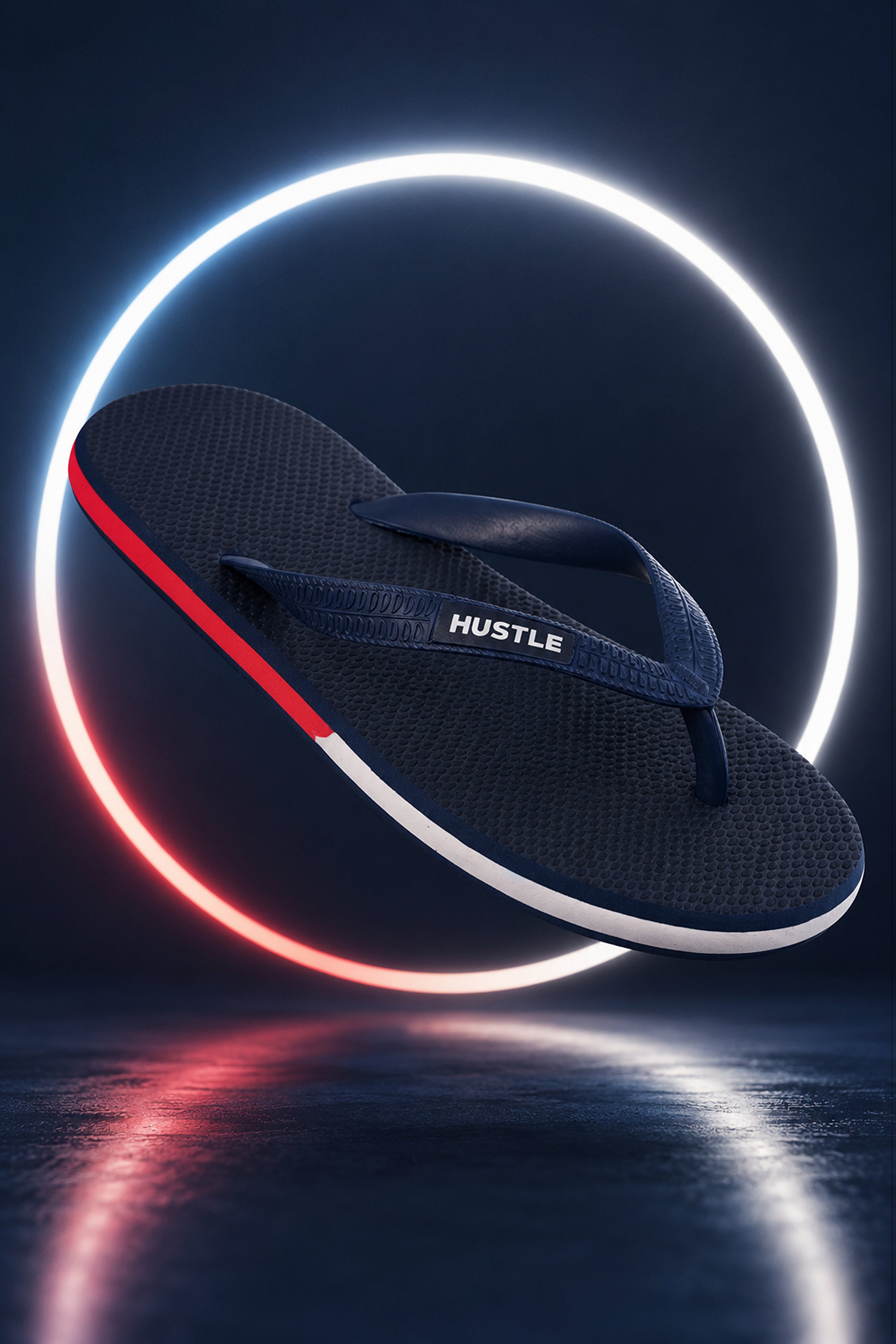 HUSTLE Men's Flip Flops - Blue