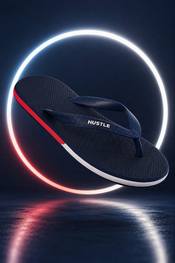 HUSTLE Men's Flip Flops - Blue