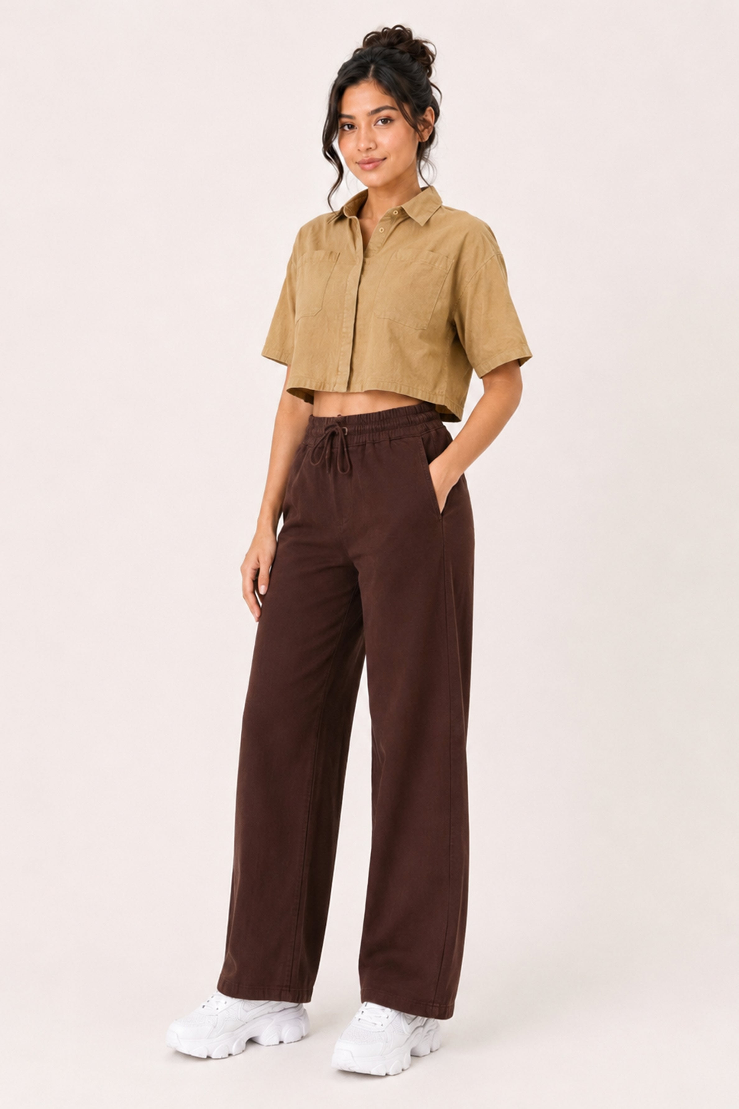 Modano Women's Linen Top - Yellow