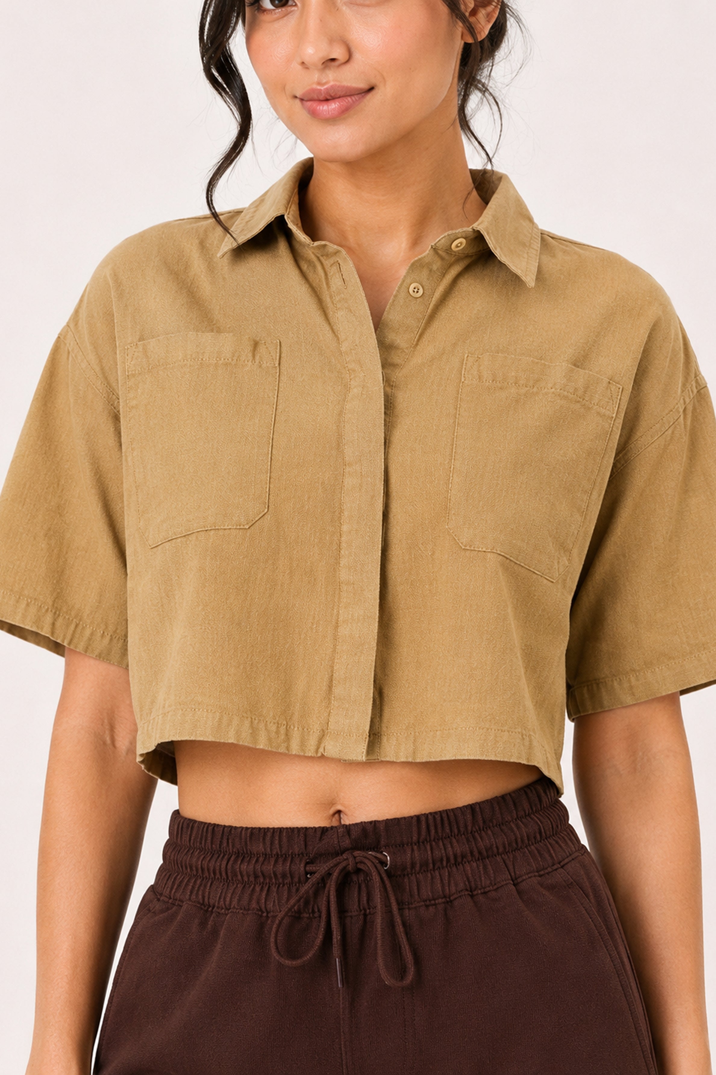 Modano Women's Linen Top - Yellow