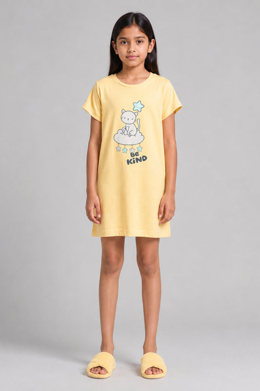 YAWN Kids' Yellow Night Dress